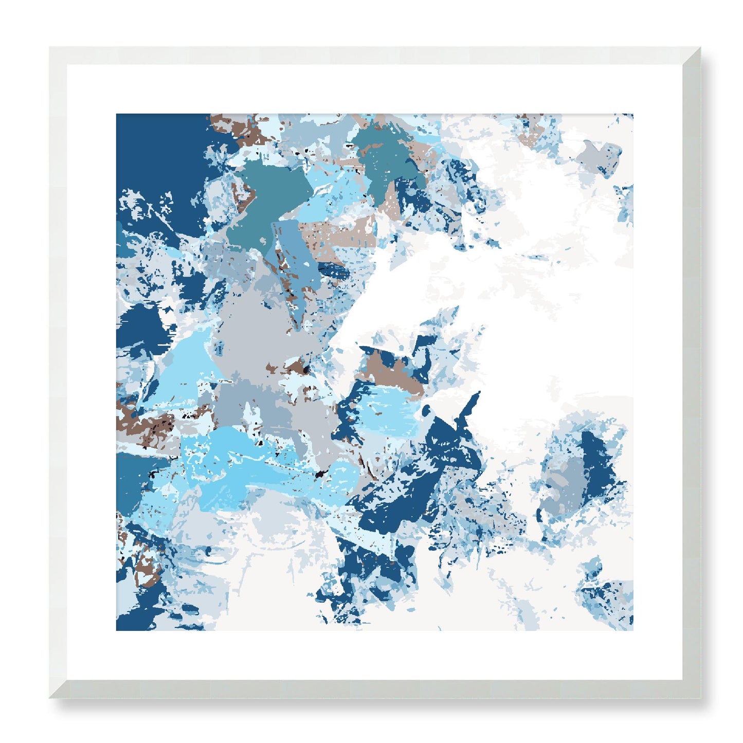 Framed Graphic Art Print, White Mat - 8x8 12x12 16x16 20x20 24x24 28x28 inches | FPS-1151-7695, Prints, Graphic art, White Frame, 61 x 61 cm ,24 x 24 inches