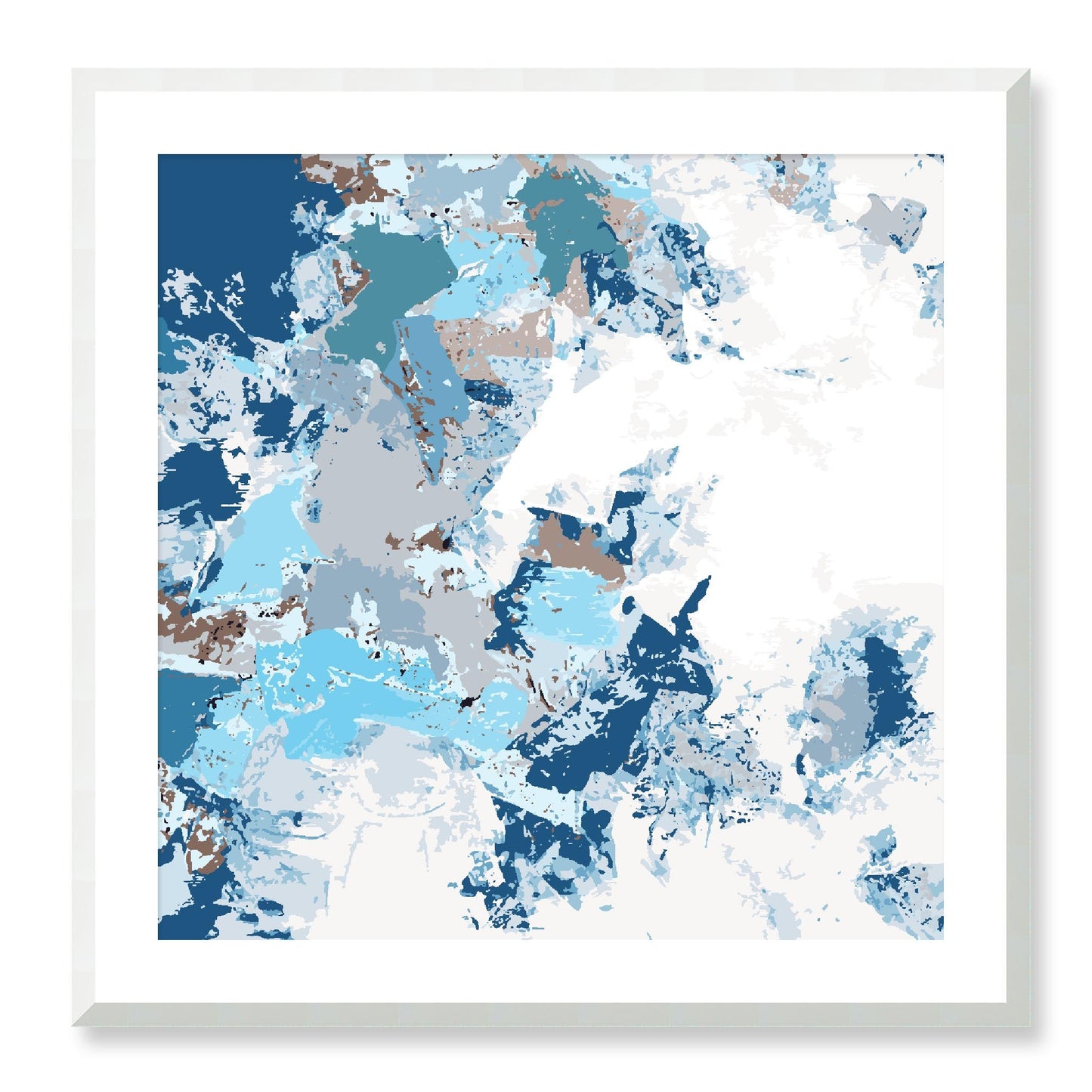 Framed Graphic Art Print, White Mat - 8x8 12x12 16x16 20x20 24x24 28x28 inches | FPS-1153-7695, Prints, Graphic art, White Frame, 71 x 71 cm ,28 x 28 inches