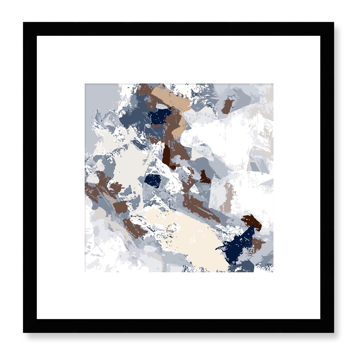Framed Graphic Art Print, White Mat - 8x8 12x12 16x16 20x20 24x24 28x28 inches | FPS-1161-7690, Prints, Graphic art, Black Frame, 30 x 30 cm ,12 x 12 inches
