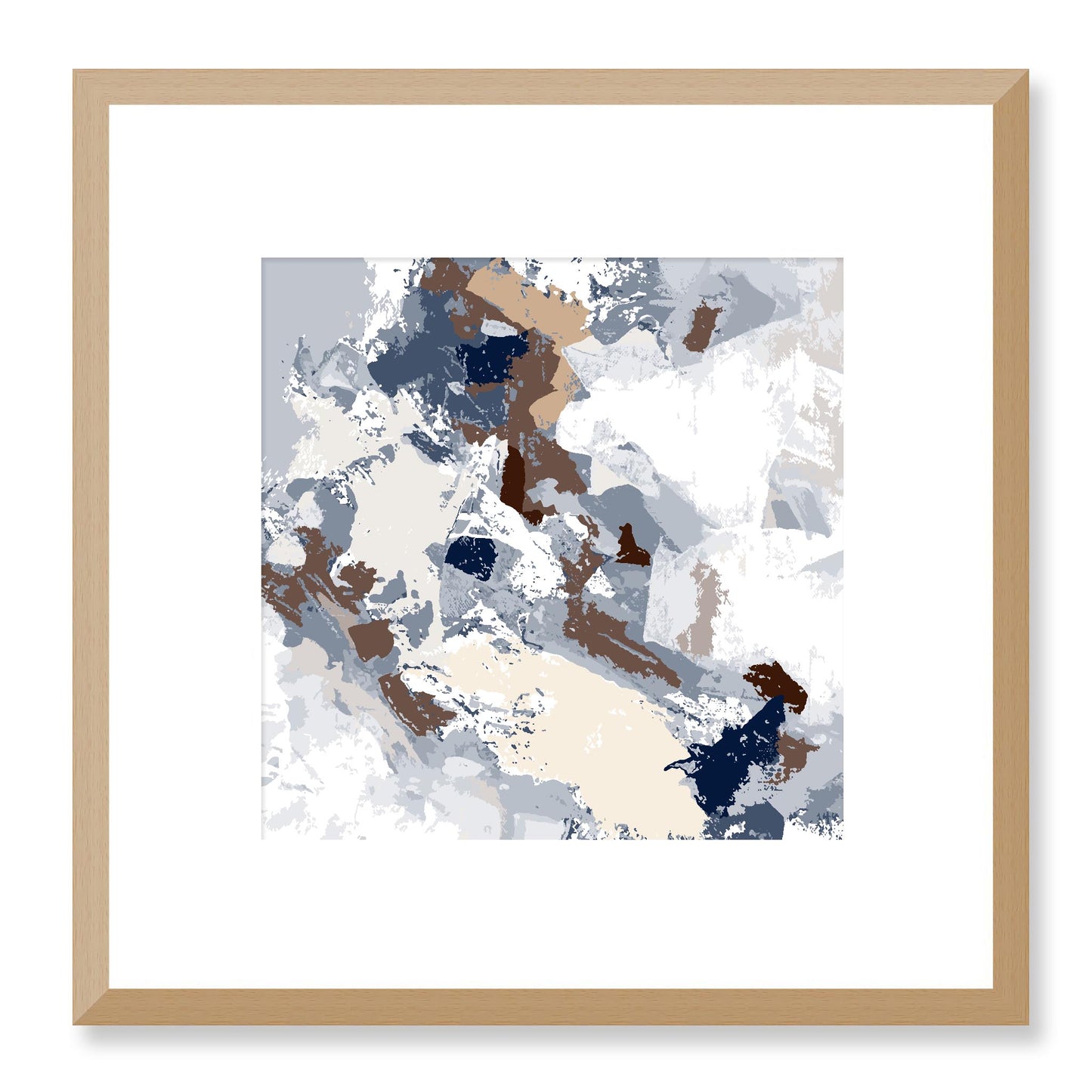 Framed Graphic Art Print, White Mat - 8x8 12x12 16x16 20x20 24x24 28x28 inches | FPS-1161-7690, Prints, Graphic art, Natural Frame, 30 x 30 cm ,12 x 12 inches