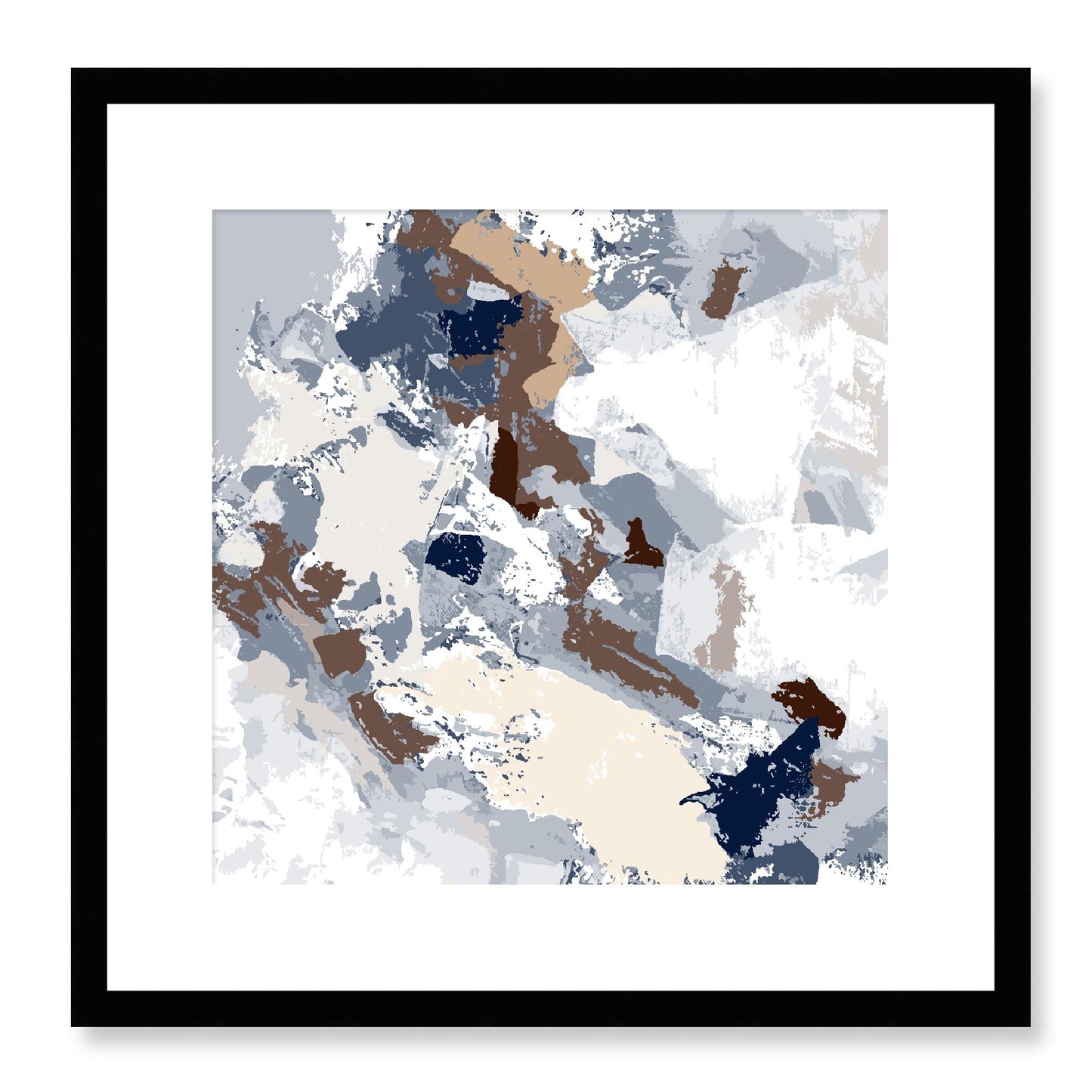 Framed Graphic Art Print, White Mat - 8x8 12x12 16x16 20x20 24x24 28x28 inches | FPS-1162-7690, Prints, Graphic art, Black Frame, 41 x 41 cm ,16 x 16 inches
