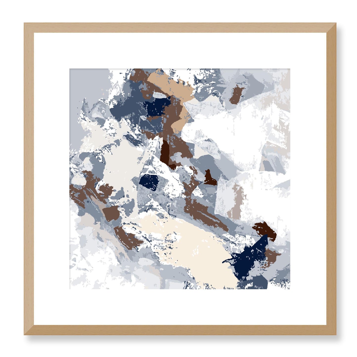 Framed Graphic Art Print, White Mat - 8x8 12x12 16x16 20x20 24x24 28x28 inches | FPS-1162-7690, Prints, Graphic art, Natural Frame, 41 x 41 cm ,16 x 16 inches