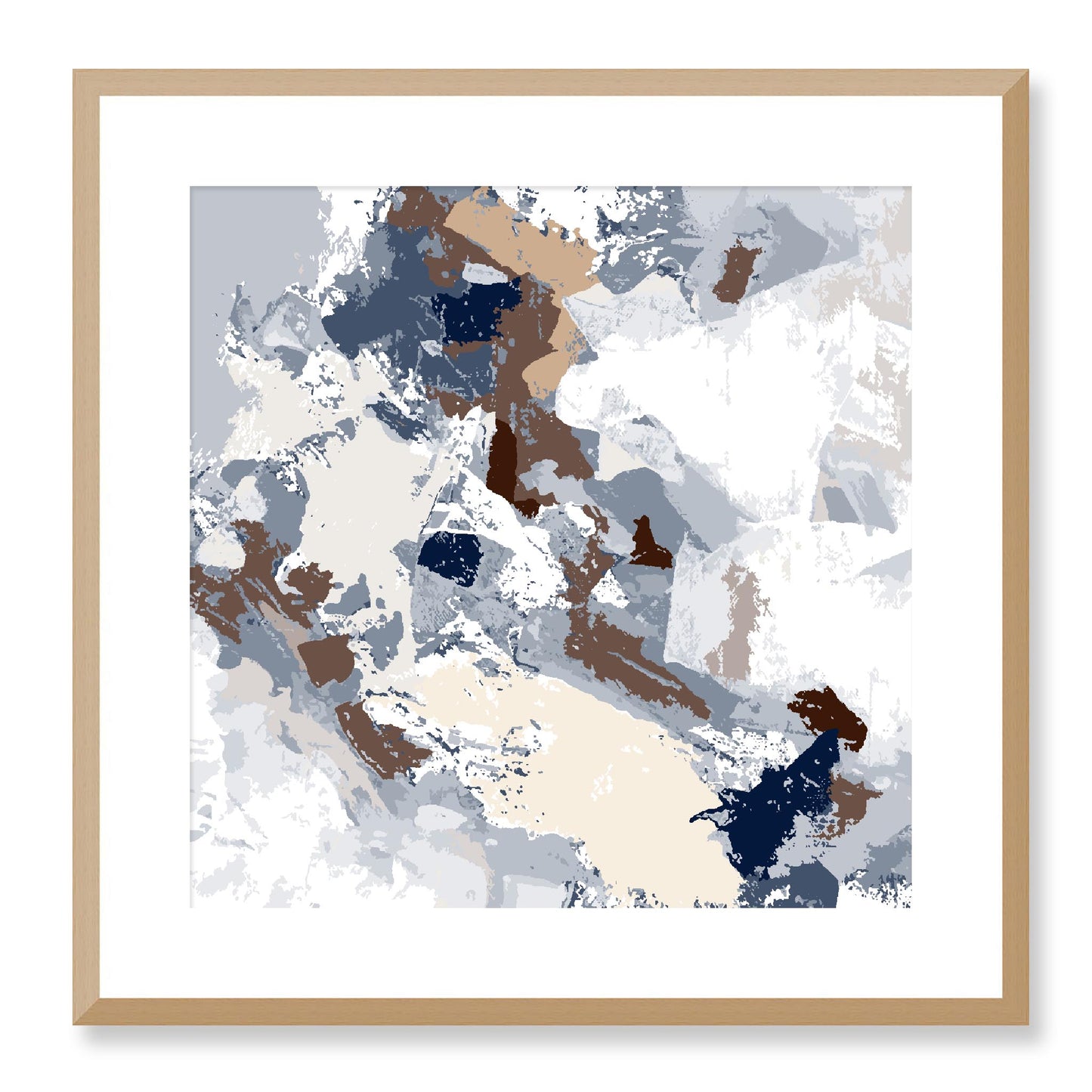 Framed Graphic Art Print, White Mat - 8x8 12x12 16x16 20x20 24x24 28x28 inches | FPS-1161-7690, Prints, Graphic art, Natural Frame, 51 x 51 cm ,20 x 20 inches