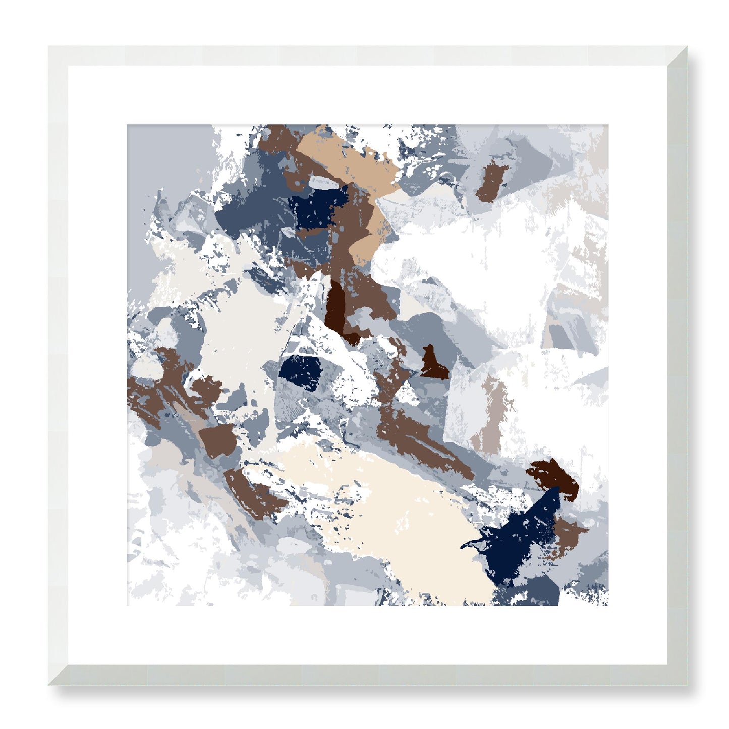 Framed Graphic Art Print, White Mat - 8x8 12x12 16x16 20x20 24x24 28x28 inches | FPS-1161-7690, Prints, Graphic art, White Frame, 51 x 51 cm ,20 x 20 inches