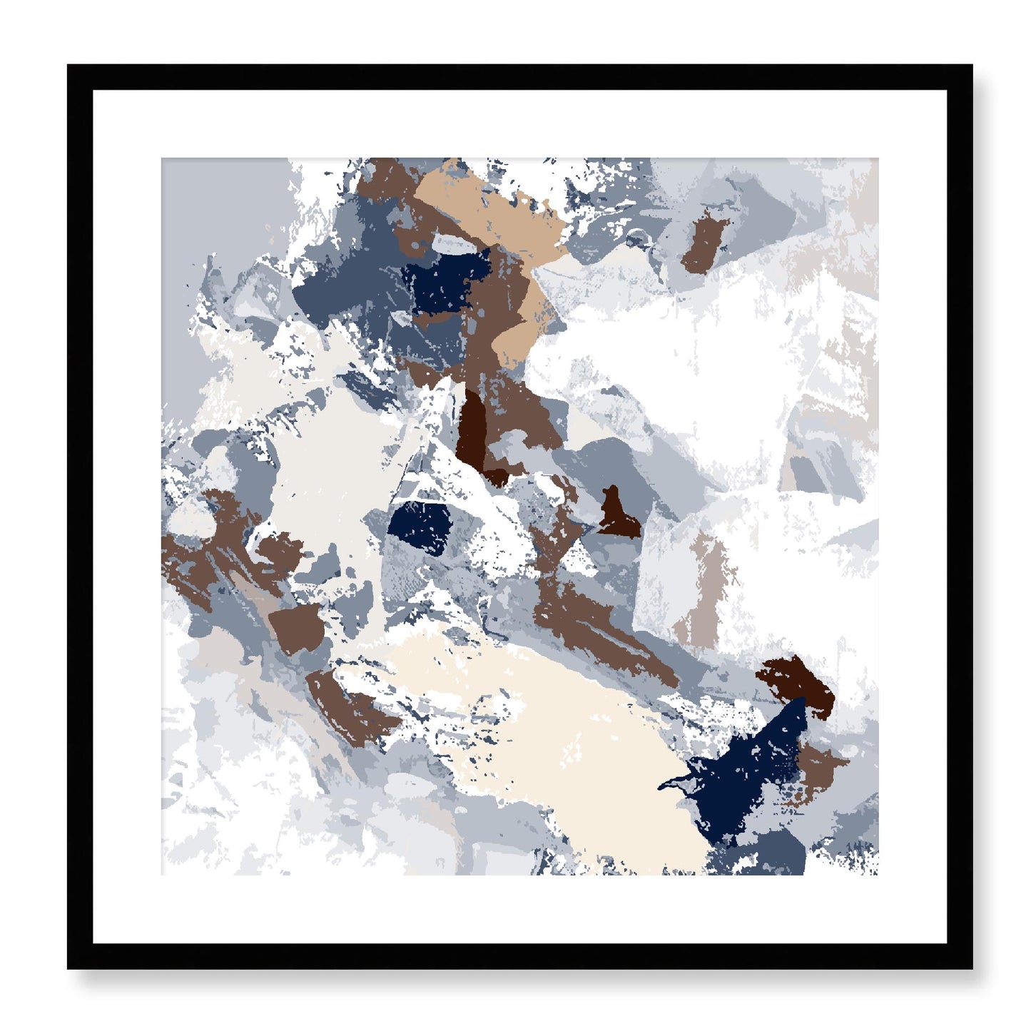 Framed Graphic Art Print, White Mat - 8x8 12x12 16x16 20x20 24x24 28x28 inches | FPS-1161-7690, Prints, Graphic art, Black Frame, 61 x 61 cm ,24 x 24 inches