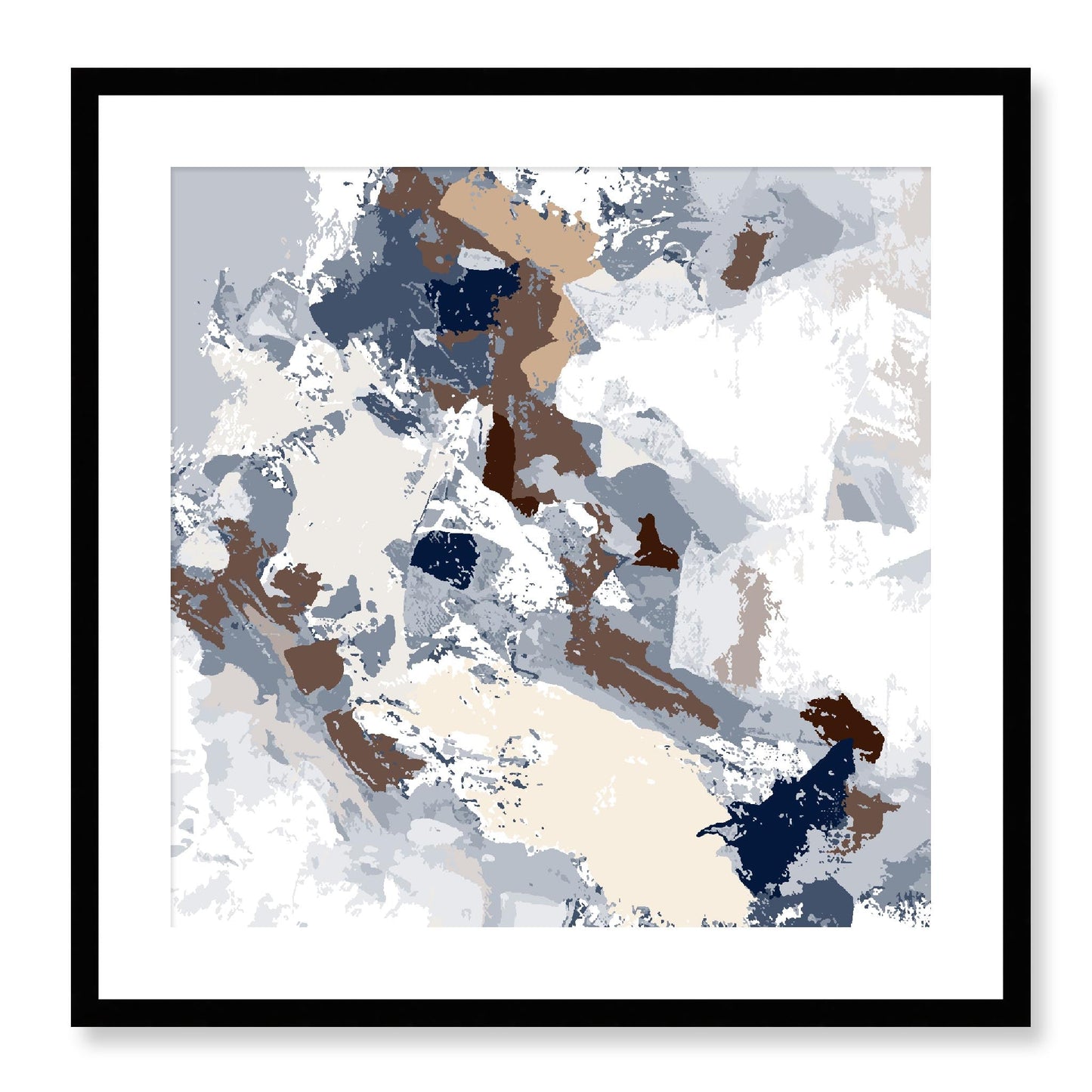 Framed Graphic Art Print, White Mat - 8x8 12x12 16x16 20x20 24x24 28x28 inches | FPS-1162-7690, Prints, Graphic art, Black Frame, 61 x 61 cm ,24 x 24 inches