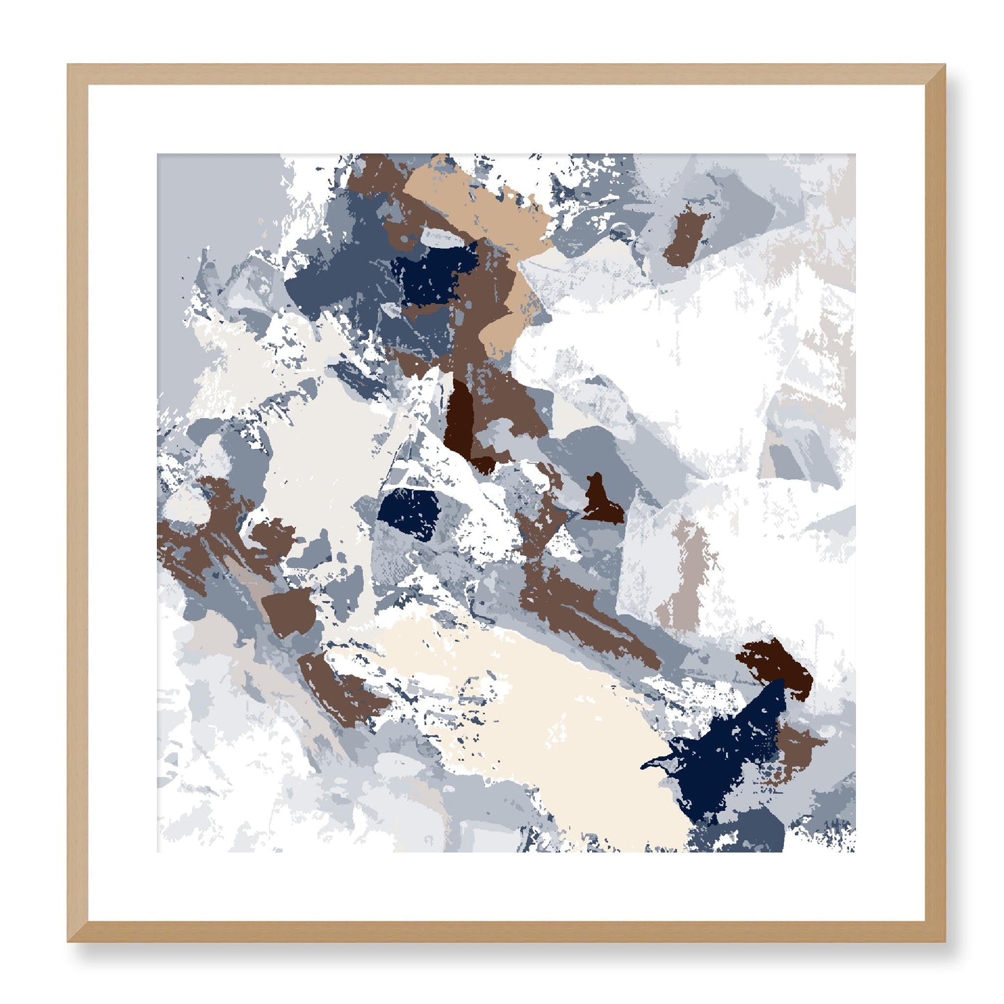 Framed Graphic Art Print, White Mat - 8x8 12x12 16x16 20x20 24x24 28x28 inches | FPS-1162-7690, Prints, Graphic art, Natural Frame, 61 x 61 cm ,24 x 24 inches
