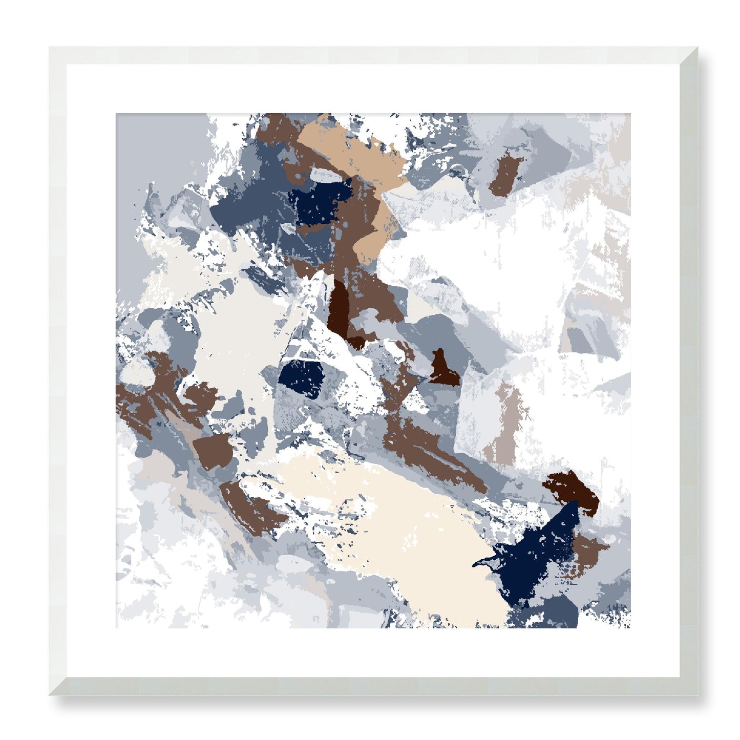 Framed Graphic Art Print, White Mat - 8x8 12x12 16x16 20x20 24x24 28x28 inches | FPS-1162-7690, Prints, Graphic art, White Frame, 61 x 61 cm ,24 x 24 inches