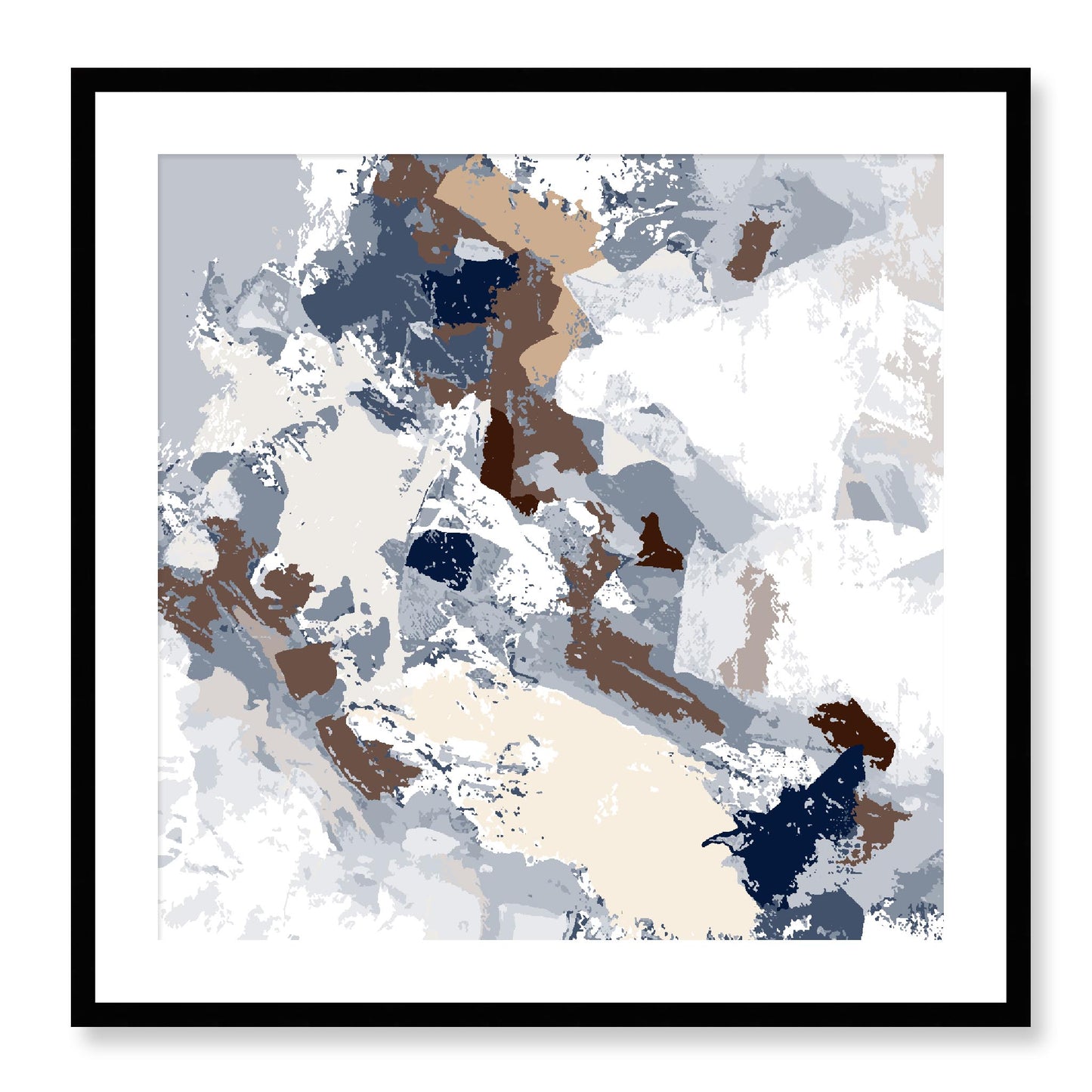 Framed Graphic Art Print, White Mat - 8x8 12x12 16x16 20x20 24x24 28x28 inches | FPS-1161-7690, Prints, Graphic art, Black Frame, 71 x 71 cm ,28 x 28 inches