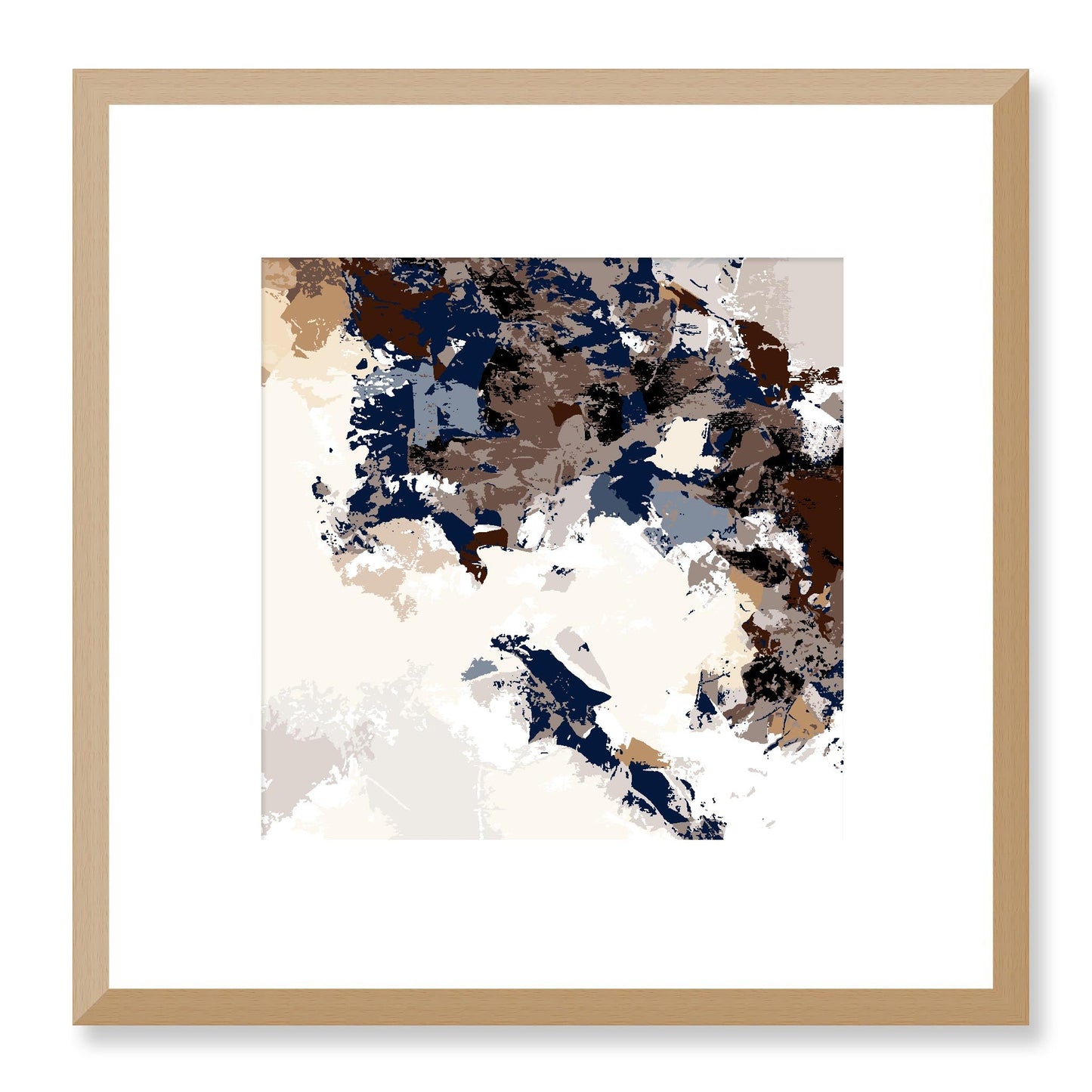 Framed Graphic Art Print, White Mat - 8x8 12x12 16x16 20x20 24x24 28x28 inches | FPS-1162-7693, Prints, Graphic art, Natural Frame, 30 x 30 cm ,12 x 12 inches