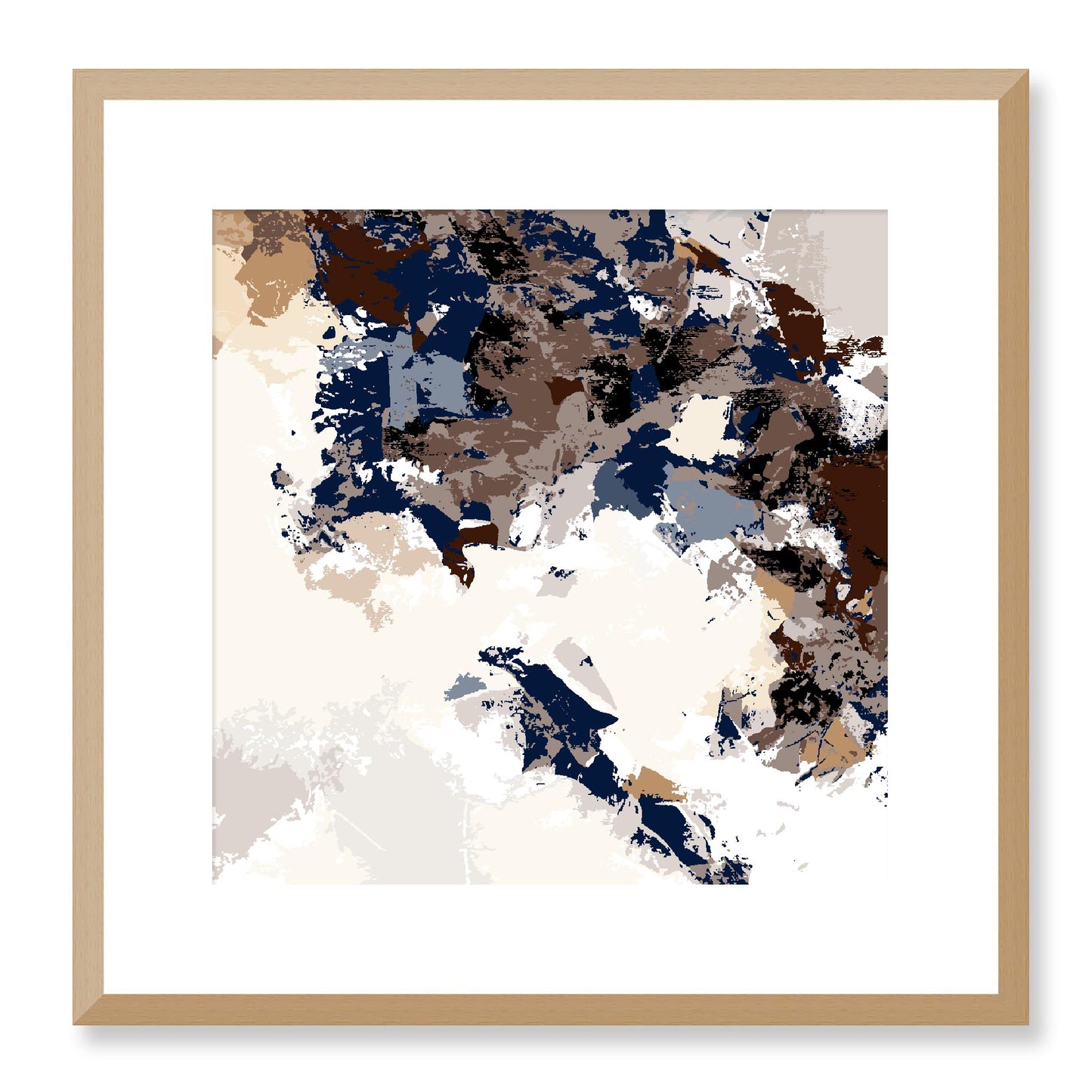 Framed Graphic Art Print, White Mat - 8x8 12x12 16x16 20x20 24x24 28x28 inches | FPS-1161-7693, Prints, Graphic art, Natural Frame, 41 x 41 cm ,16 x 16 inches