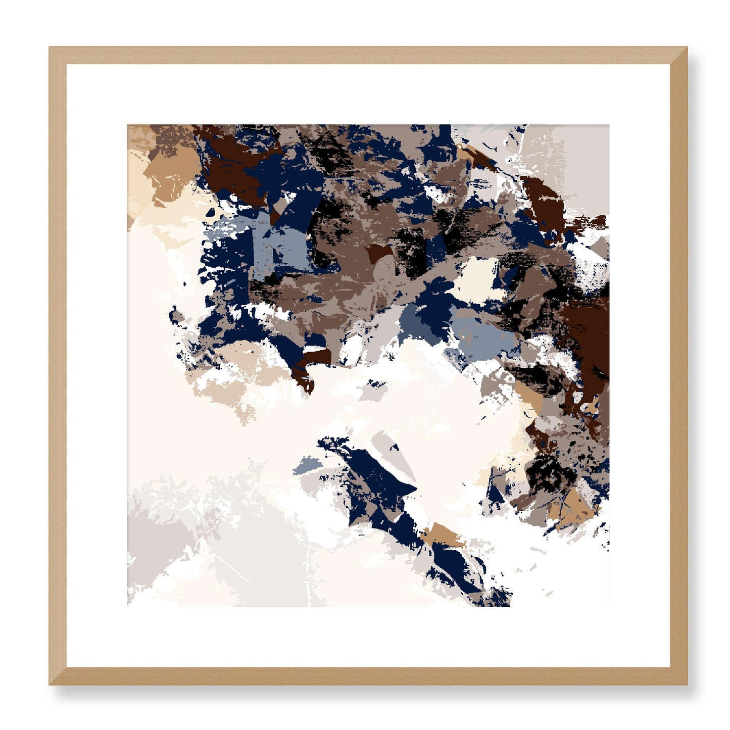 Framed Graphic Art Print, White Mat - 8x8 12x12 16x16 20x20 24x24 28x28 inches | FPS-1161-7693, Prints, Graphic art, Natural Frame, 51 x 51 cm ,20 x 20 inches
