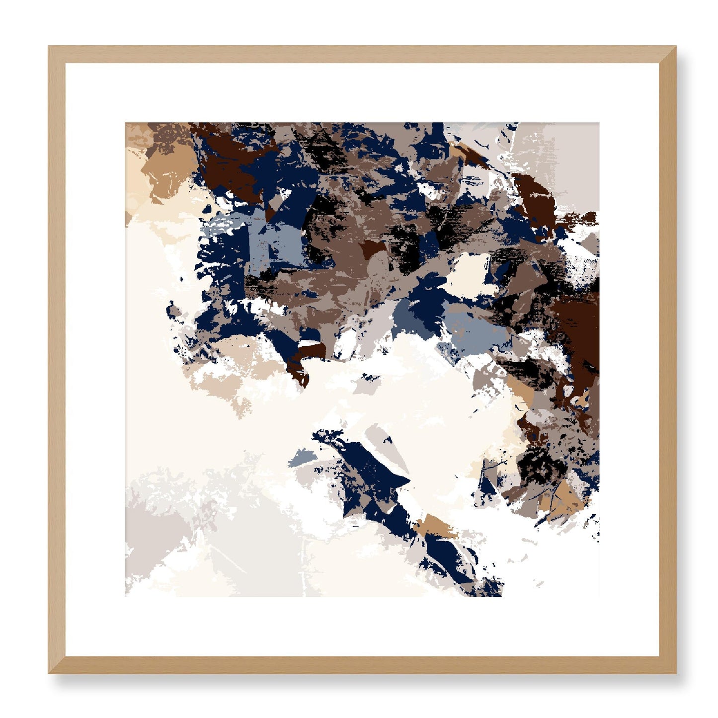 Framed Graphic Art Print, White Mat - 8x8 12x12 16x16 20x20 24x24 28x28 inches | FPS-1162-7693, Prints, Graphic art, Natural Frame, 51 x 51 cm ,20 x 20 inches