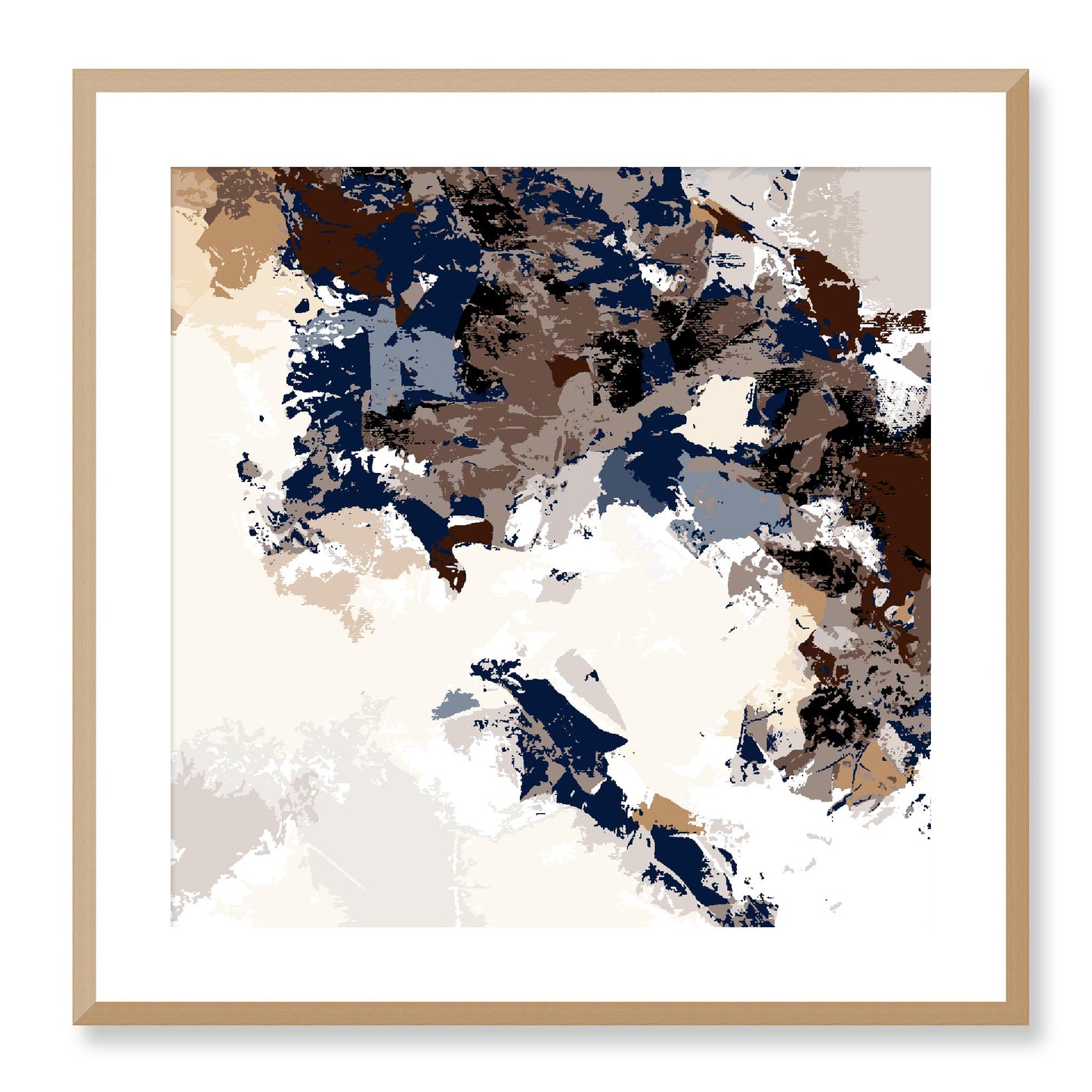 Framed Graphic Art Print, White Mat - 8x8 12x12 16x16 20x20 24x24 28x28 inches | FPS-1161-7693, Prints, Graphic art, Natural Frame, 61 x 61 cm ,24 x 24 inches