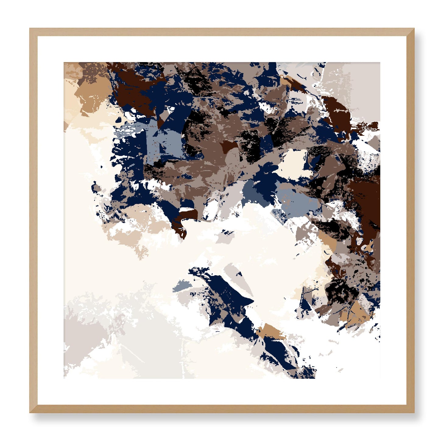 Framed Graphic Art Print, White Mat - 8x8 12x12 16x16 20x20 24x24 28x28 inches | FPS-1161-7693, Prints, Graphic art, Natural Frame, 71 x 71 cm ,28 x 28 inches