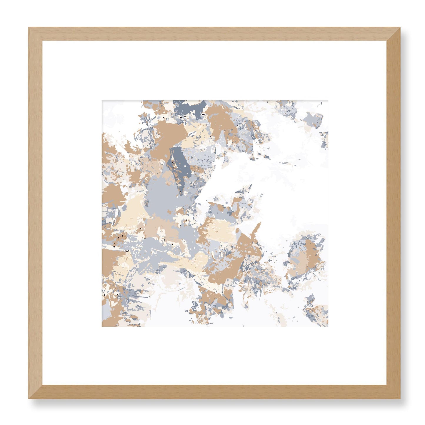 Framed Graphic Art Print, White Mat - 8x8 12x12 16x16 20x20 24x24 28x28 inches | FPS-1163-7695, Prints, Graphic art, Natural Frame, 30 x 30 cm ,12 x 12 inches
