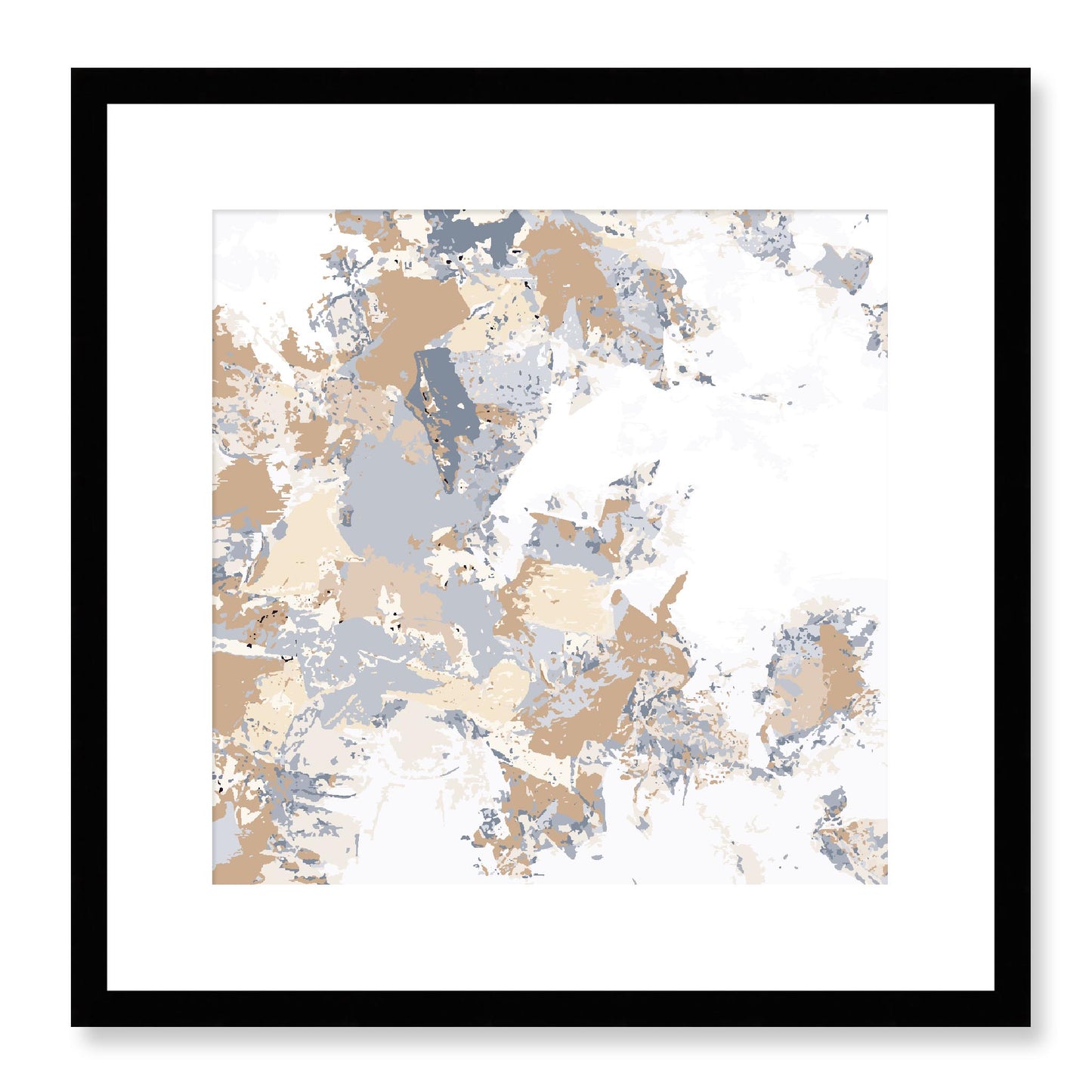 Framed Graphic Art Print, White Mat - 8x8 12x12 16x16 20x20 24x24 28x28 inches | FPS-1163-7695, Prints, Graphic art, Black Frame, 41 x 41 cm ,16 x 16 inches