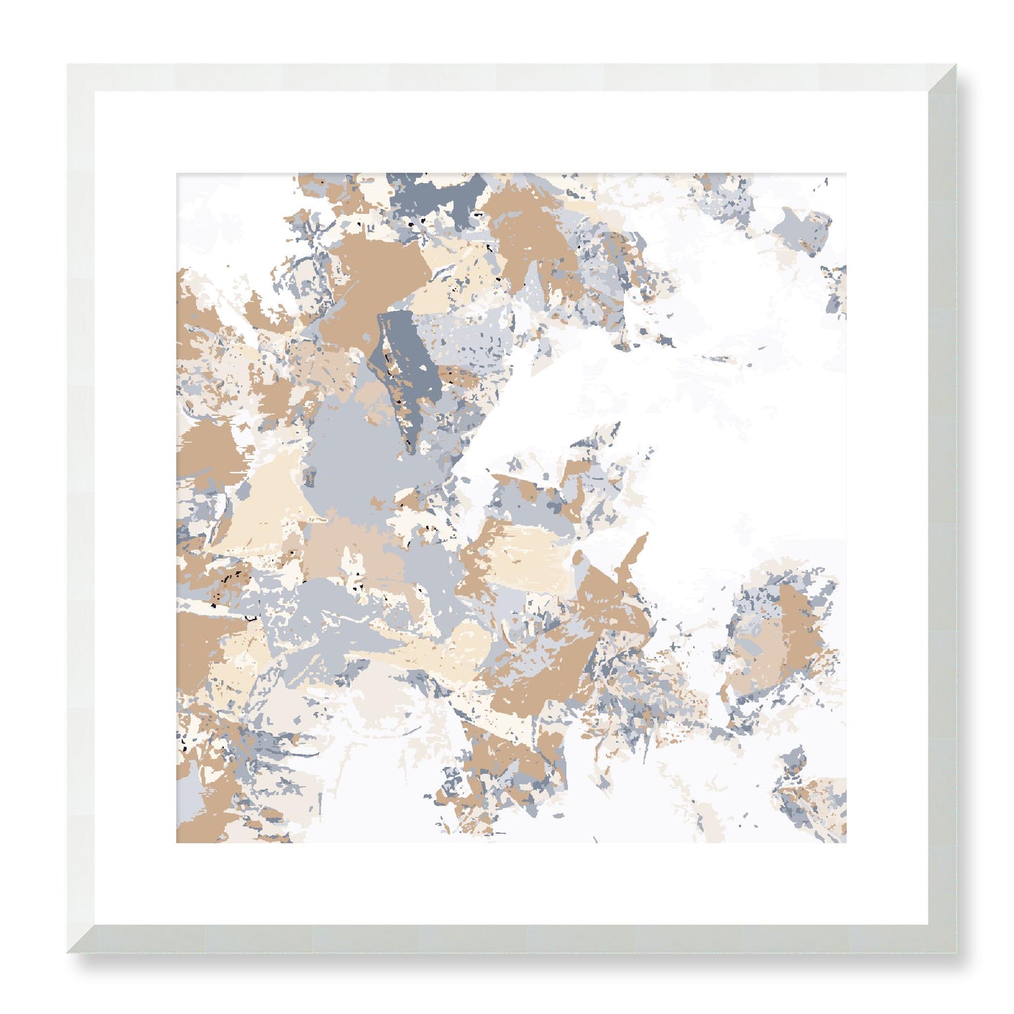 Framed Graphic Art Print, White Mat - 8x8 12x12 16x16 20x20 24x24 28x28 inches | FPS-1163-7695, Prints, Graphic art, White Frame, 51 x 51 cm ,20 x 20 inches