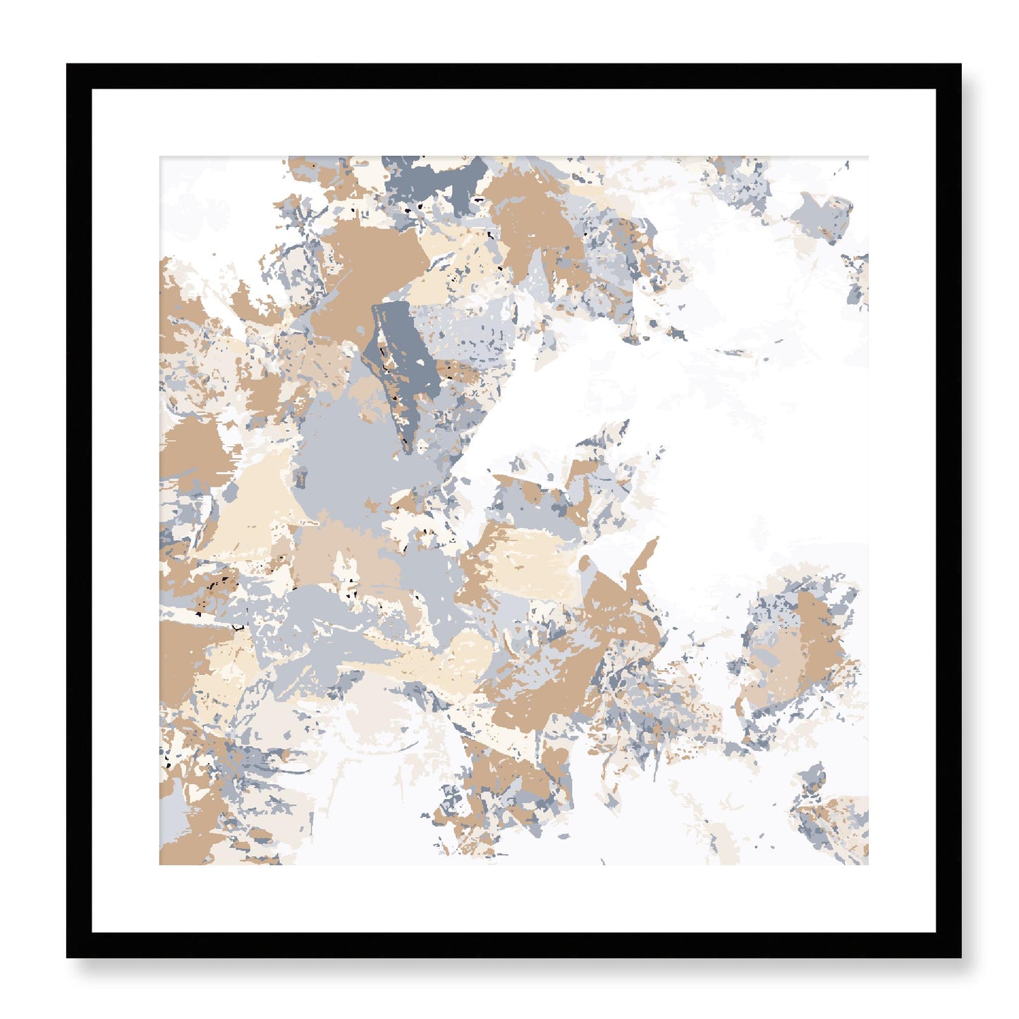 Framed Graphic Art Print, White Mat - 8x8 12x12 16x16 20x20 24x24 28x28 inches | FPS-1163-7695, Prints, Graphic art, Black Frame, 61 x 61 cm ,24 x 24 inches