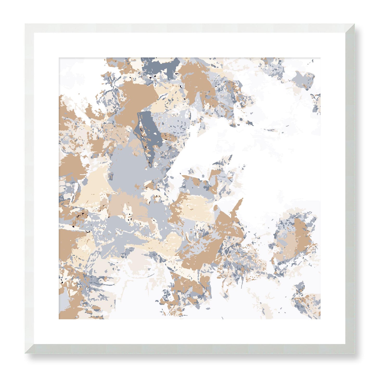 Framed Graphic Art Print, White Mat - 8x8 12x12 16x16 20x20 24x24 28x28 inches | FPS-1163-7695, Prints, Graphic art, White Frame, 61 x 61 cm ,24 x 24 inches