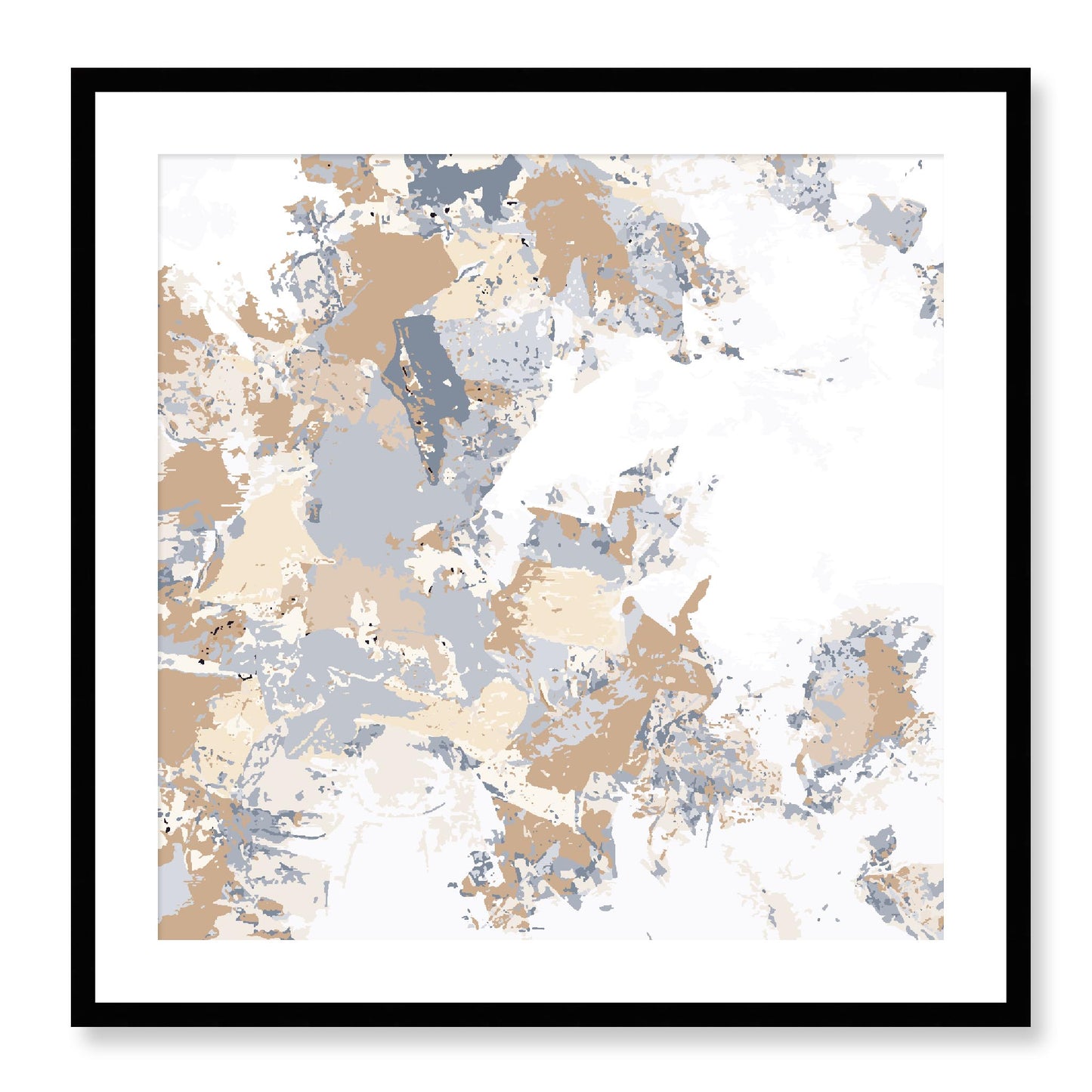 Framed Graphic Art Print, White Mat - 8x8 12x12 16x16 20x20 24x24 28x28 inches | FPS-1163-7695, Prints, Graphic art, Black Frame, 71 x 71 cm ,28 x 28 inches