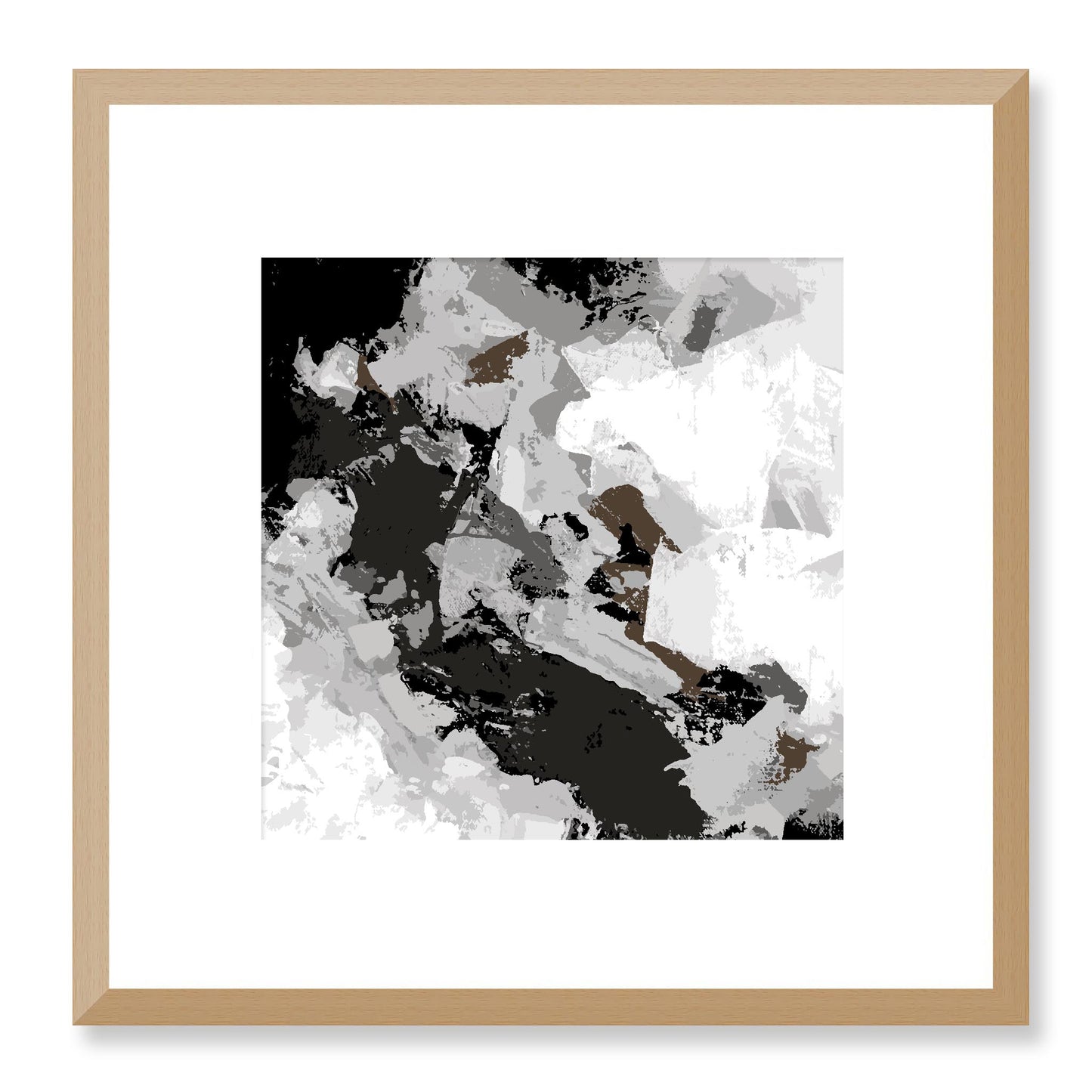 Framed Graphic Art Print, White Mat - 8x8 12x12 16x16 20x20 24x24 28x28 inches | FPS-1012-7690, Prints, Graphic art, Natural Frame, 30 x 30 cm ,12 x 12 inches