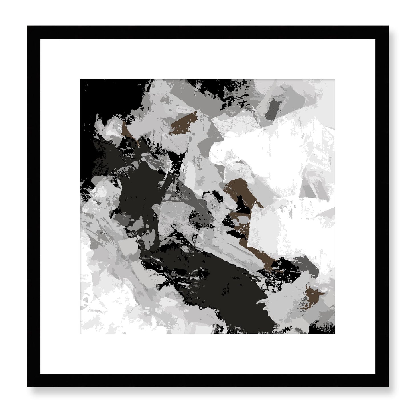 Framed Graphic Art Print, White Mat - 8x8 12x12 16x16 20x20 24x24 28x28 inches | FPS-1012-7690, Prints, Graphic art, Black Frame, 41 x 41 cm ,16 x 16 inches