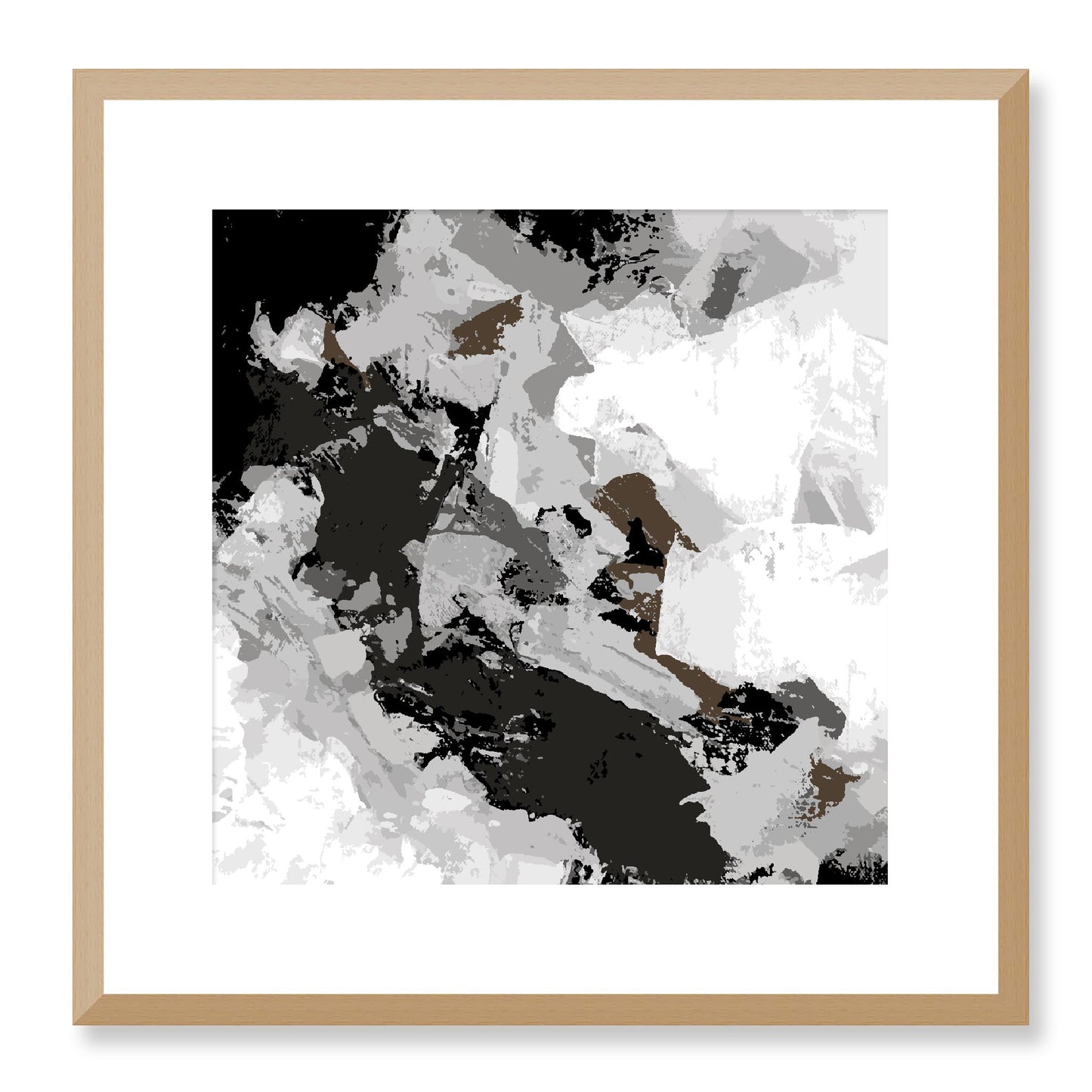 Framed Graphic Art Print, White Mat - 8x8 12x12 16x16 20x20 24x24 28x28 inches | FPS-1012-7690, Prints, Graphic art, Natural Frame, 41 x 41 cm ,16 x 16 inches
