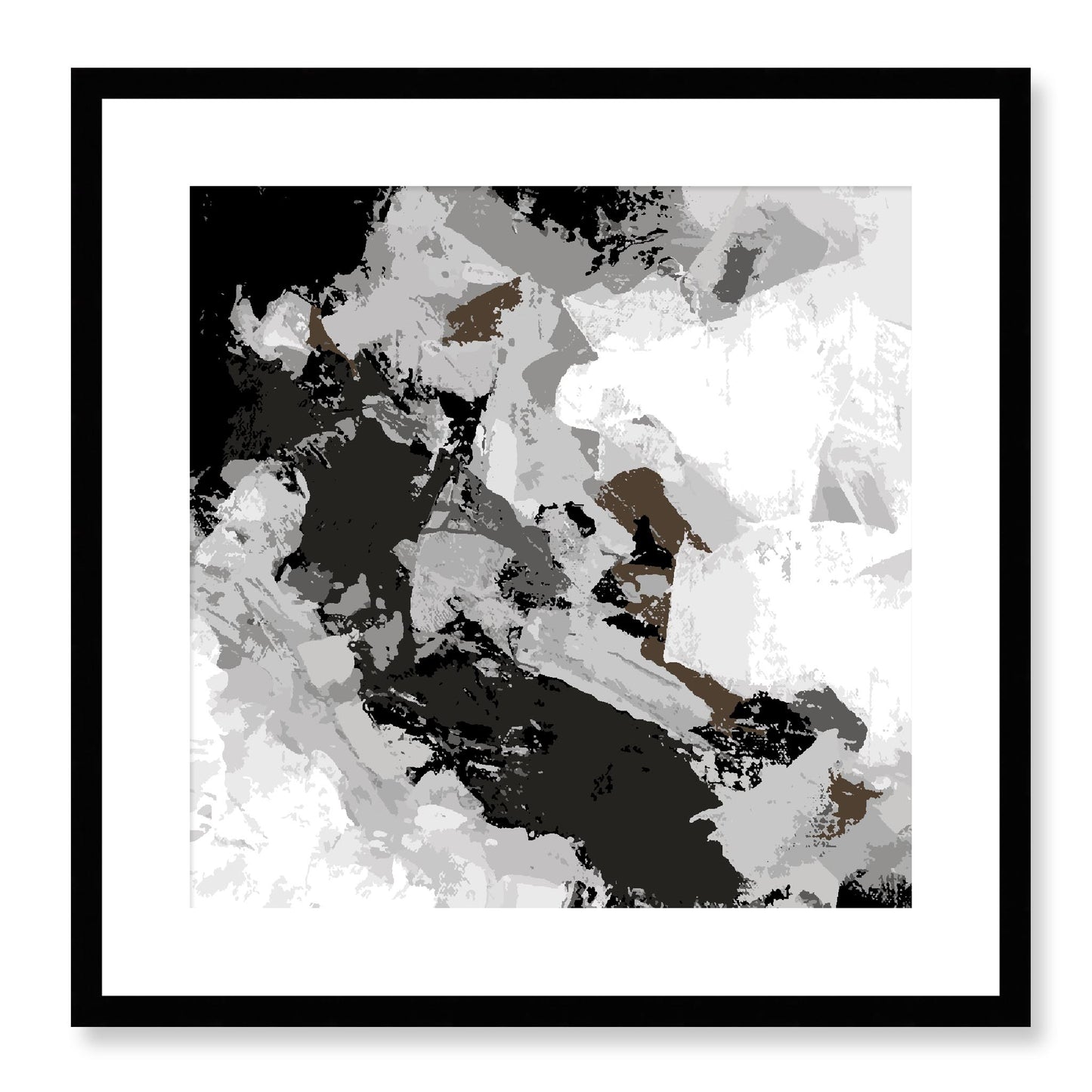 Framed Graphic Art Print, White Mat - 8x8 12x12 16x16 20x20 24x24 28x28 inches | FPS-1012-7690, Prints, Graphic art, Black Frame, 51 x 51 cm ,20 x 20 inches