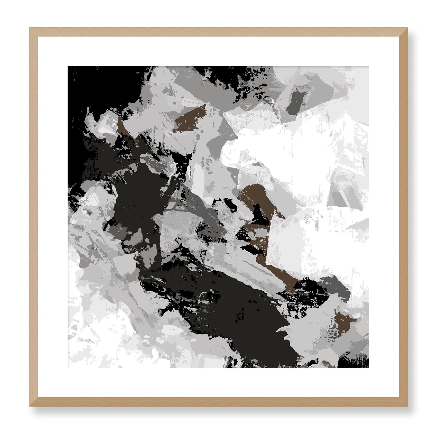 Framed Graphic Art Print, White Mat - 8x8 12x12 16x16 20x20 24x24 28x28 inches | FPS-1012-7690, Prints, Graphic art, Natural Frame, 61 x 61 cm ,24 x 24 inches
