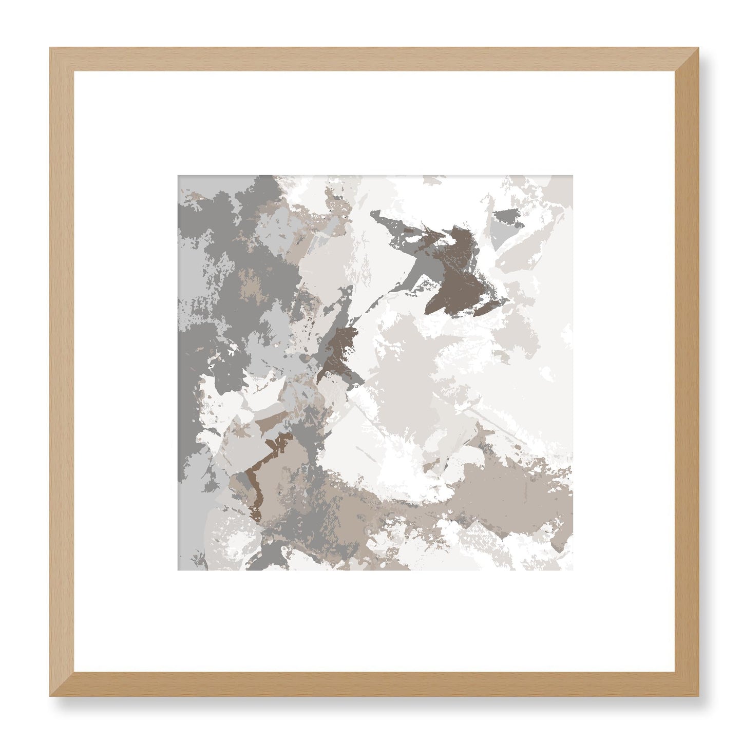 Framed Graphic Art Print, White Mat - 8x8 12x12 16x16 20x20 24x24 28x28 inches | FPS-1171-7691, Prints, Graphic art, Natural Frame, 30 x 30 cm ,12 x 12 inches