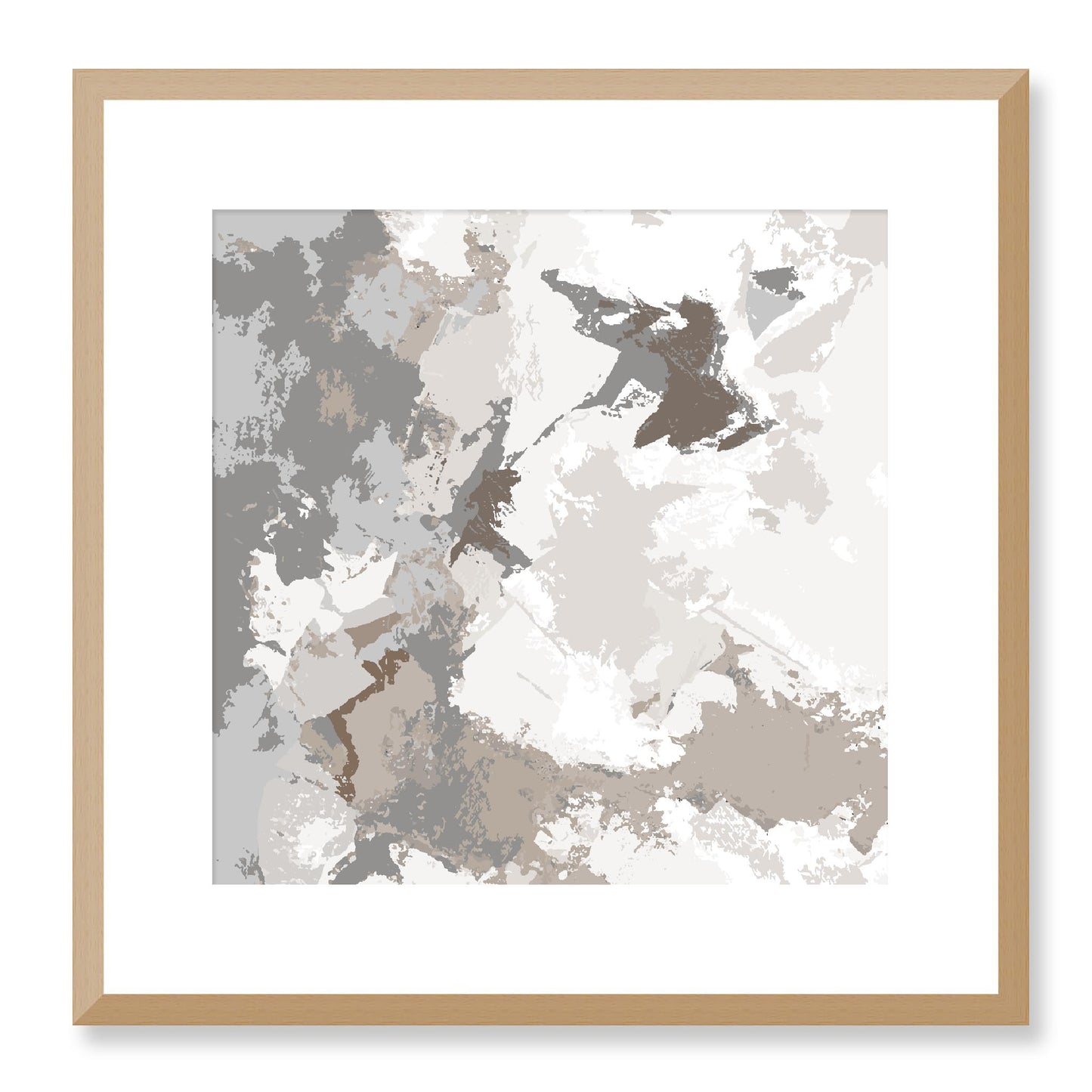 Framed Graphic Art Print, White Mat - 8x8 12x12 16x16 20x20 24x24 28x28 inches | FPS-1171-7691, Prints, Graphic art, Natural Frame, 41 x 41 cm ,16 x 16 inches