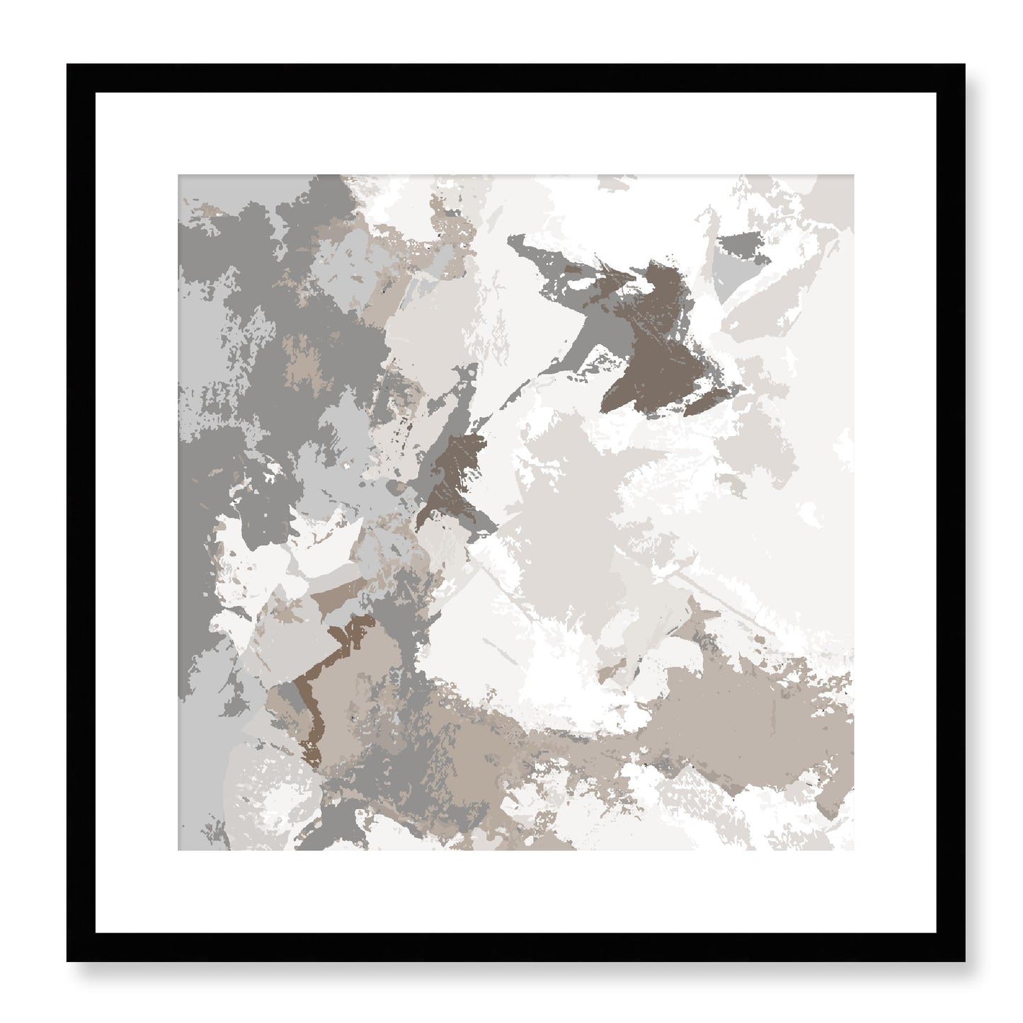 Framed Graphic Art Print, White Mat - 8x8 12x12 16x16 20x20 24x24 28x28 inches | FPS-1171-7691, Prints, Graphic art, Black Frame, 51 x 51 cm ,20 x 20 inches