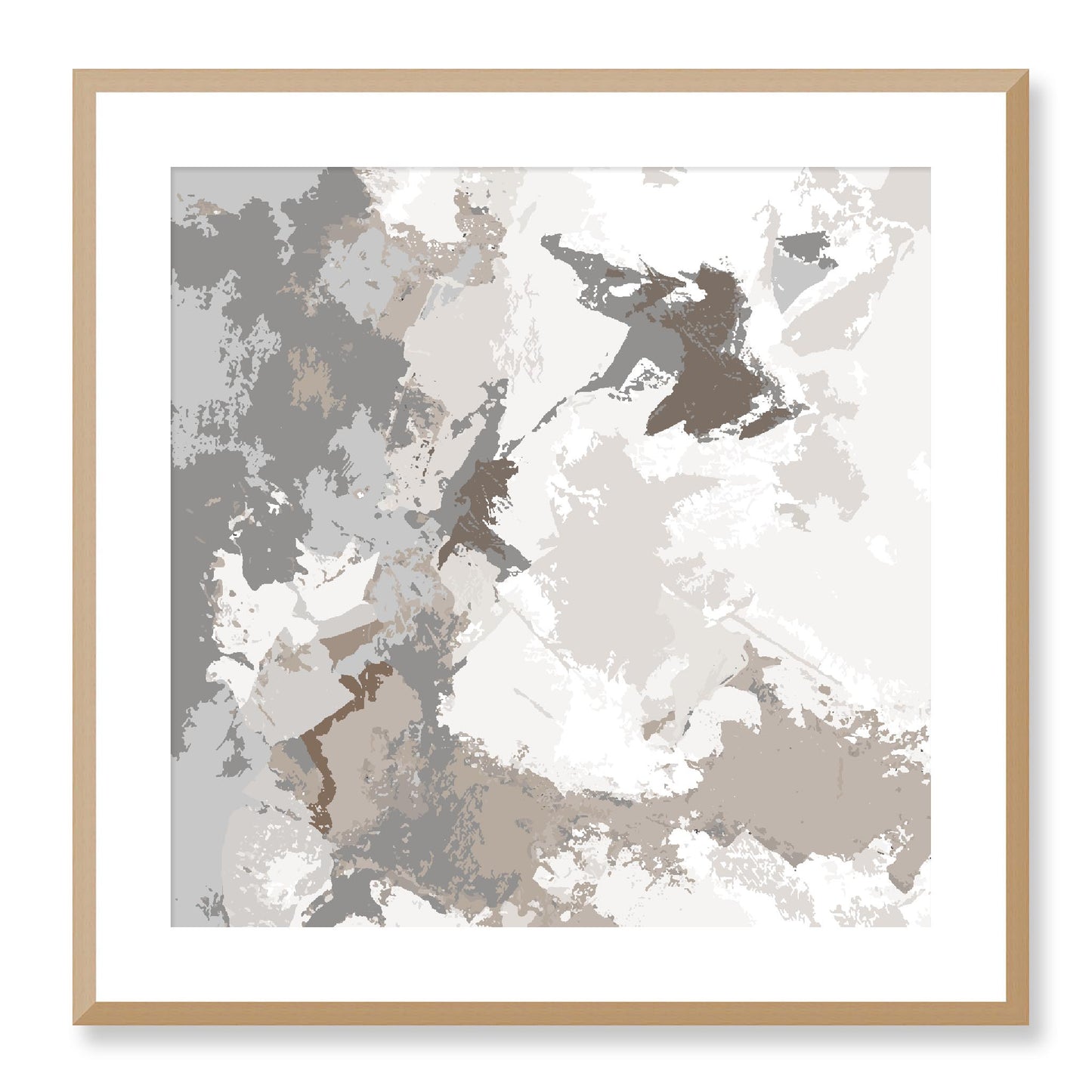 Framed Graphic Art Print, White Mat - 8x8 12x12 16x16 20x20 24x24 28x28 inches | FPS-1171-7691, Prints, Graphic art, Natural Frame, 61 x 61 cm ,24 x 24 inches
