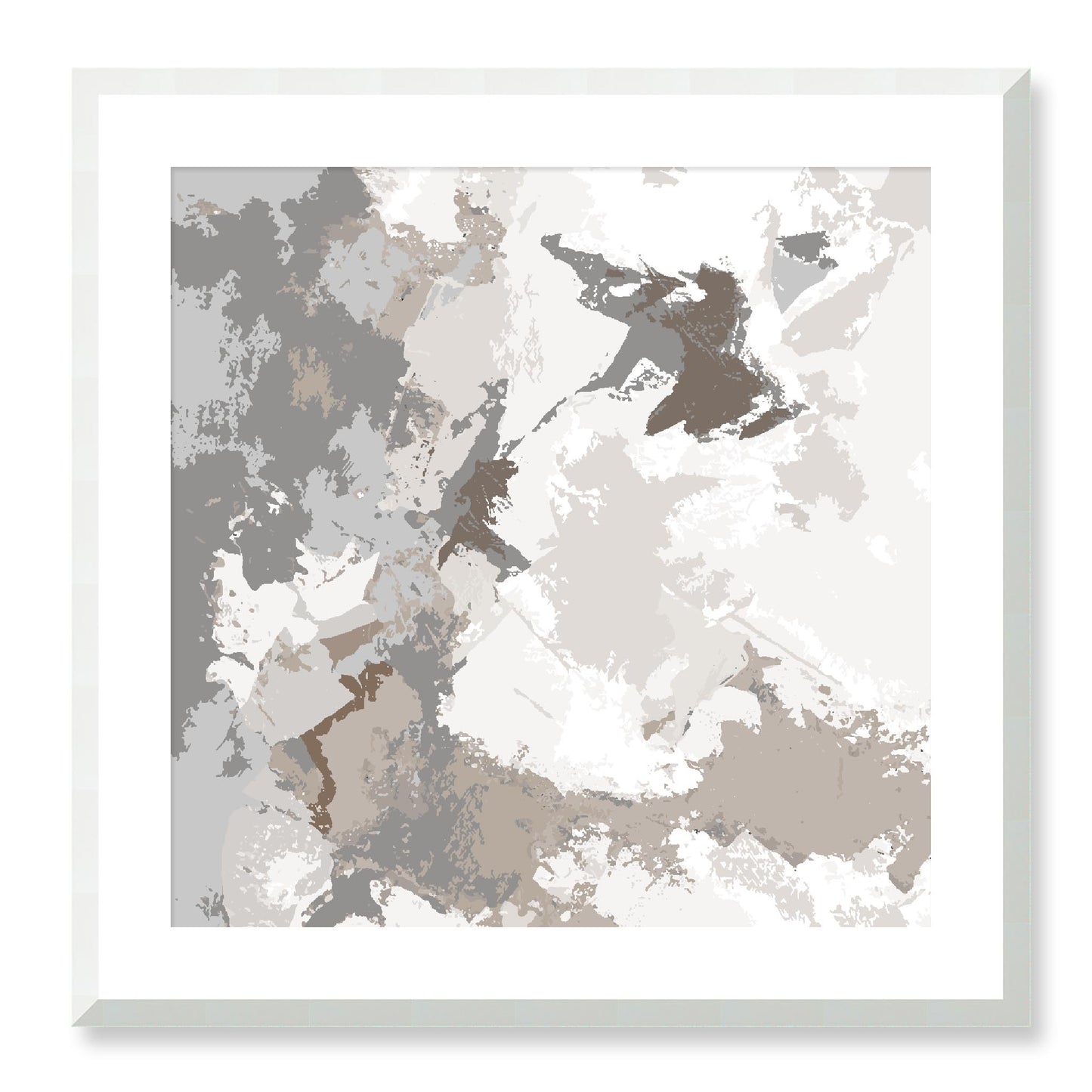 Framed Graphic Art Print, White Mat - 8x8 12x12 16x16 20x20 24x24 28x28 inches | FPS-1171-7691, Prints, Graphic art, White Frame, 61 x 61 cm ,24 x 24 inches