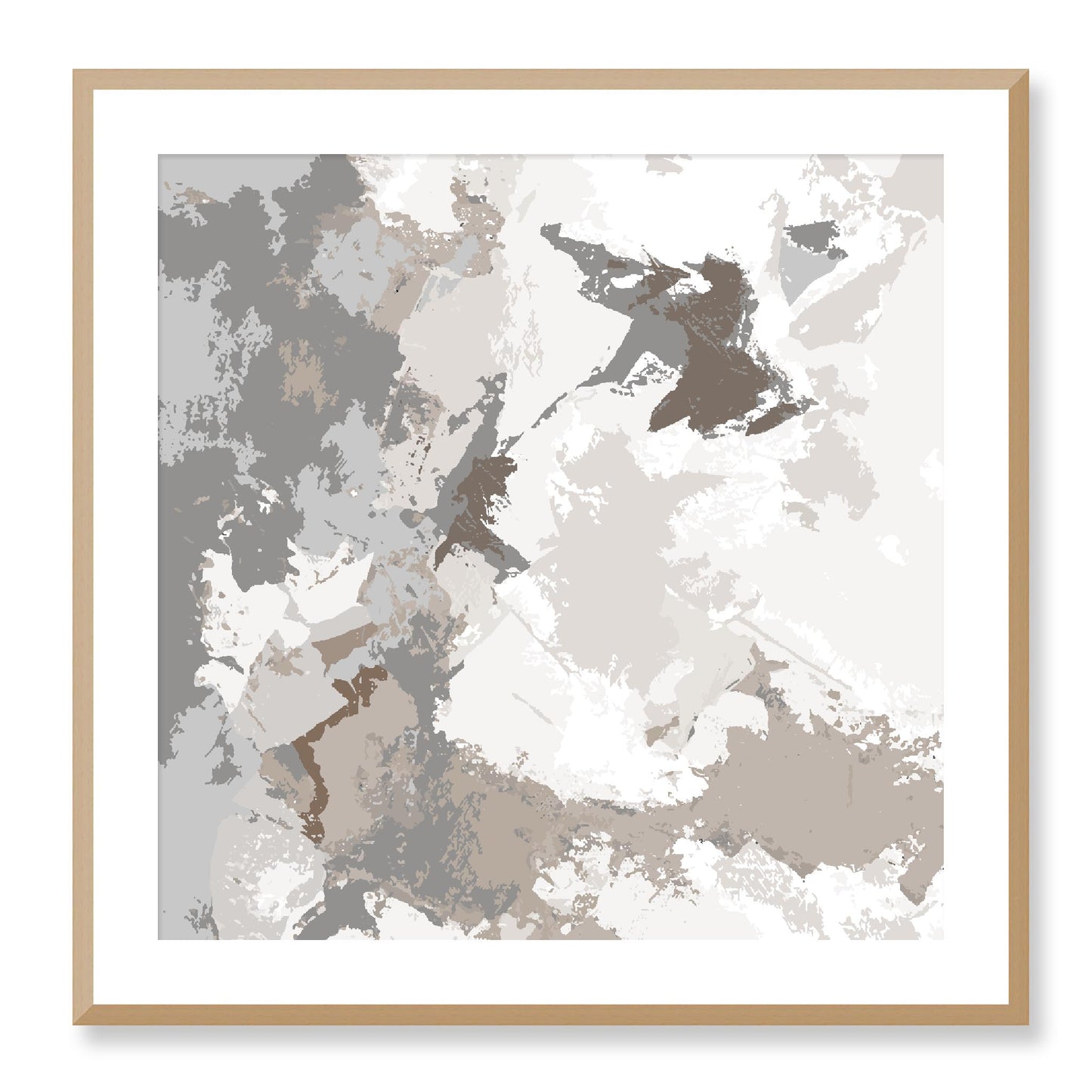 Framed Graphic Art Print, White Mat - 8x8 12x12 16x16 20x20 24x24 28x28 inches | FPS-1171-7691, Prints, Graphic art, Natural Frame, 71 x 71 cm ,28 x 28 inches