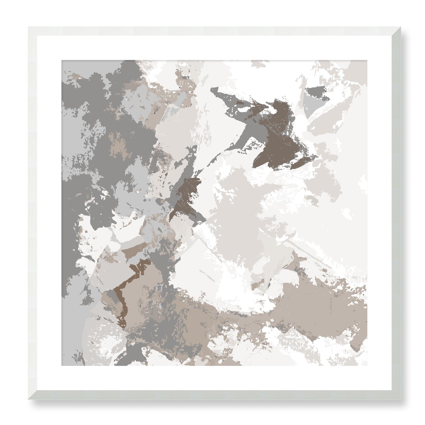 Framed Graphic Art Print, White Mat - 8x8 12x12 16x16 20x20 24x24 28x28 inches | FPS-1171-7691, Prints, Graphic art, White Frame, 71 x 71 cm ,28 x 28 inches