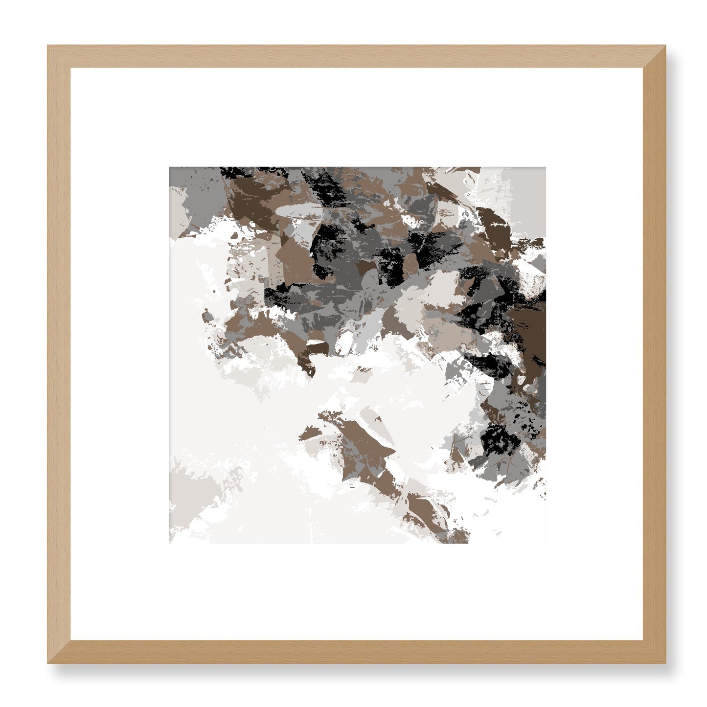 Framed Graphic Art Print, White Mat - 8x8 12x12 16x16 20x20 24x24 28x28 inches | FPS-1171-7693, Prints, Graphic art, Natural Frame, 30 x 30 cm ,12 x 12 inches