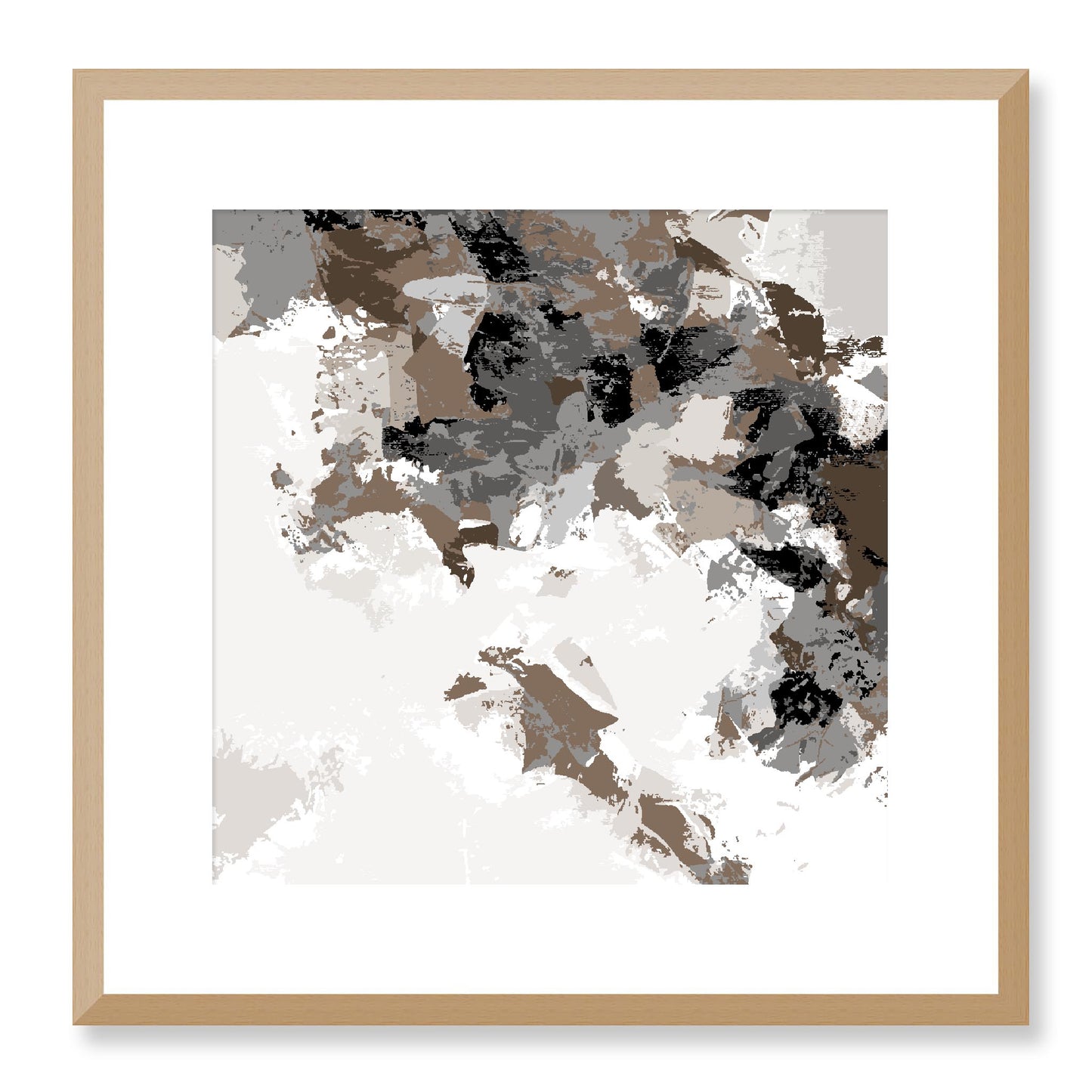 Framed Graphic Art Print, White Mat - 8x8 12x12 16x16 20x20 24x24 28x28 inches | FPS-1171-7693, Prints, Graphic art, Natural Frame, 41 x 41 cm ,16 x 16 inches