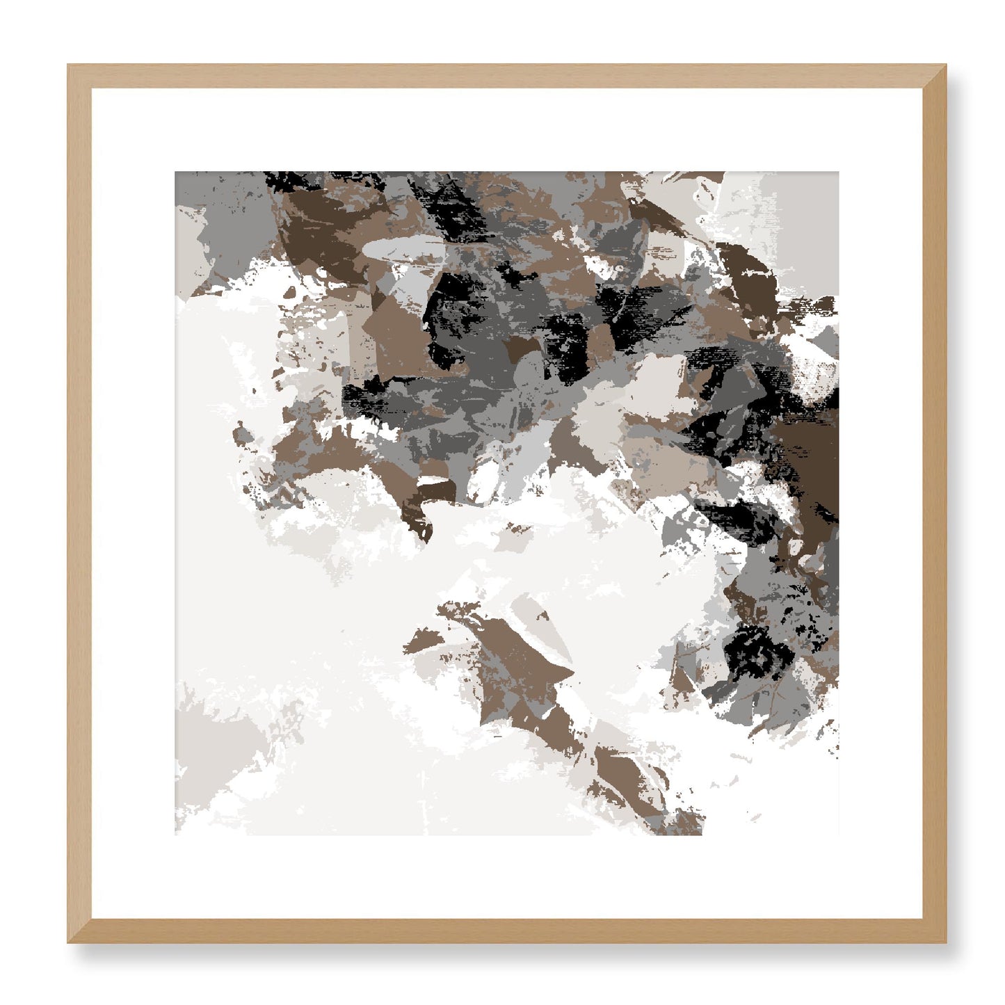 Framed Graphic Art Print, White Mat - 8x8 12x12 16x16 20x20 24x24 28x28 inches | FPS-1171-7693, Prints, Graphic art, Natural Frame, 51 x 51 cm ,20 x 20 inches