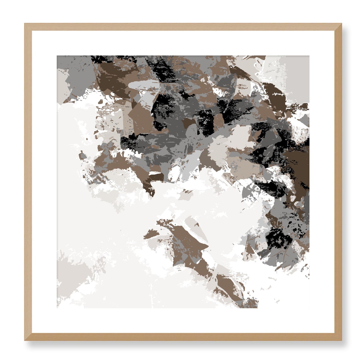 Framed Graphic Art Print, White Mat - 8x8 12x12 16x16 20x20 24x24 28x28 inches | FPS-1171-7693, Prints, Graphic art, Natural Frame, 61 x 61 cm ,24 x 24 inches