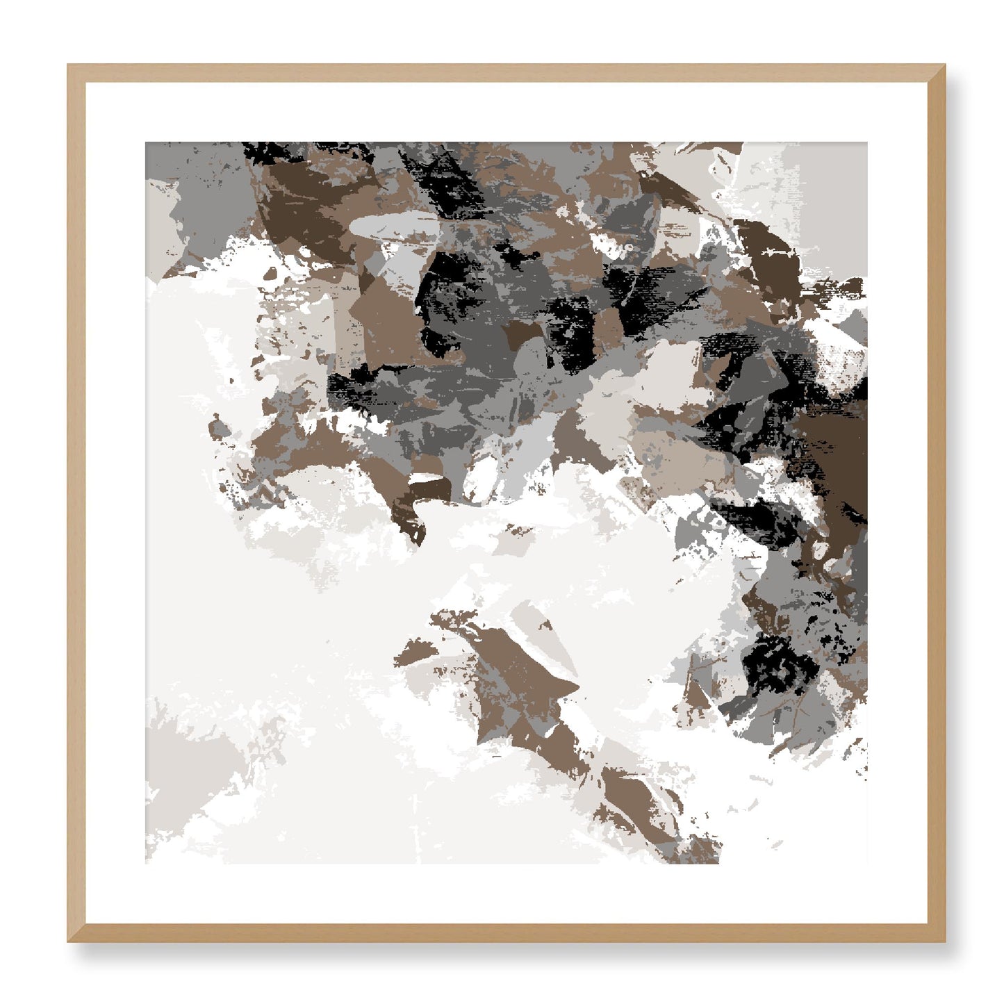Framed Graphic Art Print, White Mat - 8x8 12x12 16x16 20x20 24x24 28x28 inches | FPS-1171-7693, Prints, Graphic art, Natural Frame, 71 x 71 cm ,28 x 28 inches