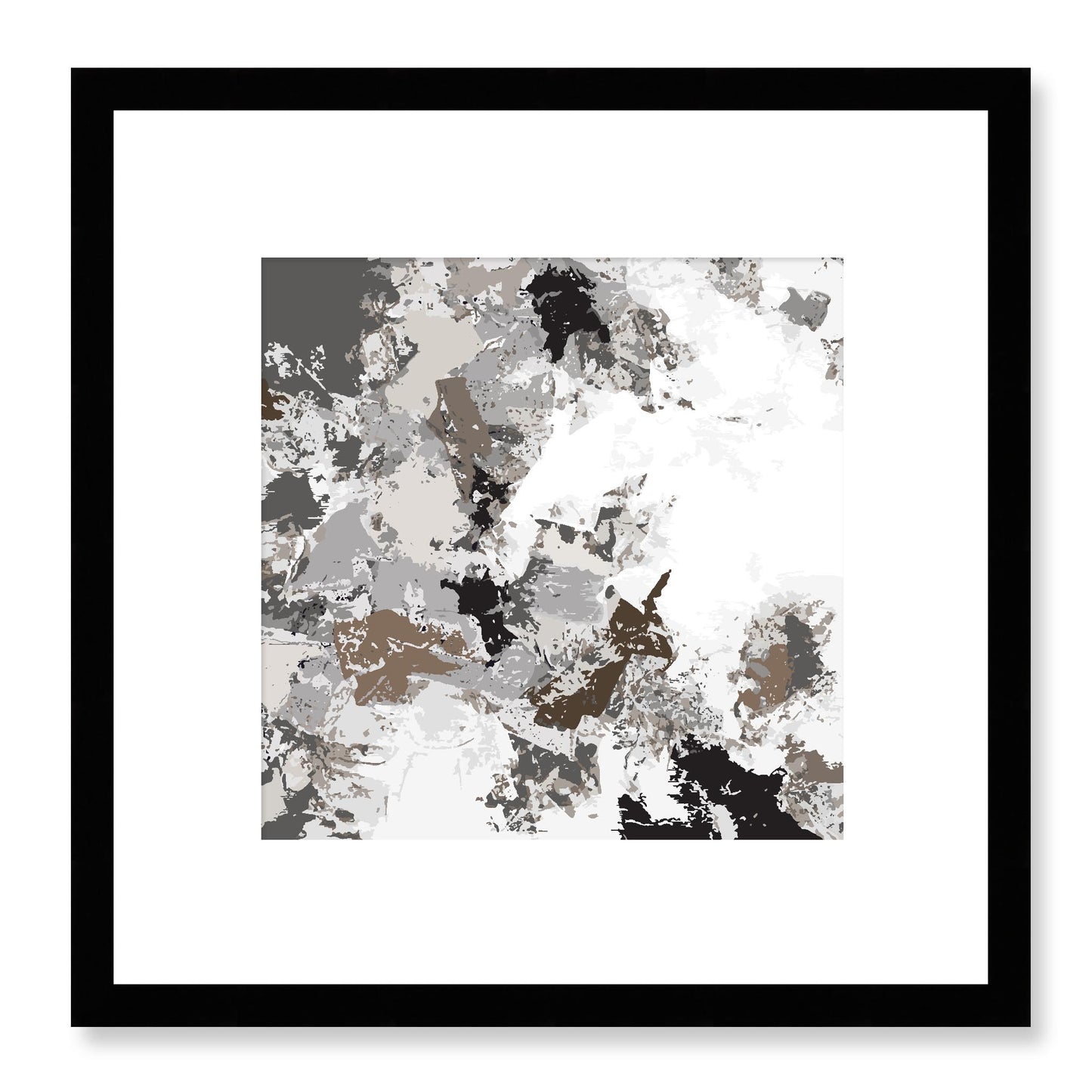 Framed Graphic Art Print, White Mat - 8x8 12x12 16x16 20x20 24x24 28x28 inches | FPS-1171-7695, Prints, Graphic art, Black Frame, 30 x 30 cm ,12 x 12 inches