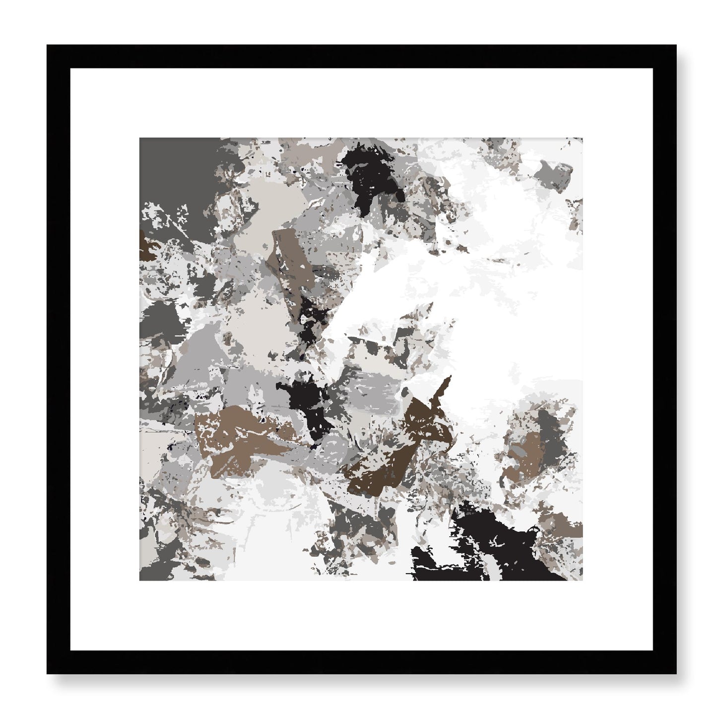 Framed Graphic Art Print, White Mat - 8x8 12x12 16x16 20x20 24x24 28x28 inches | FPS-1171-7695, Prints, Graphic art, Black Frame, 41 x 41 cm ,16 x 16 inches