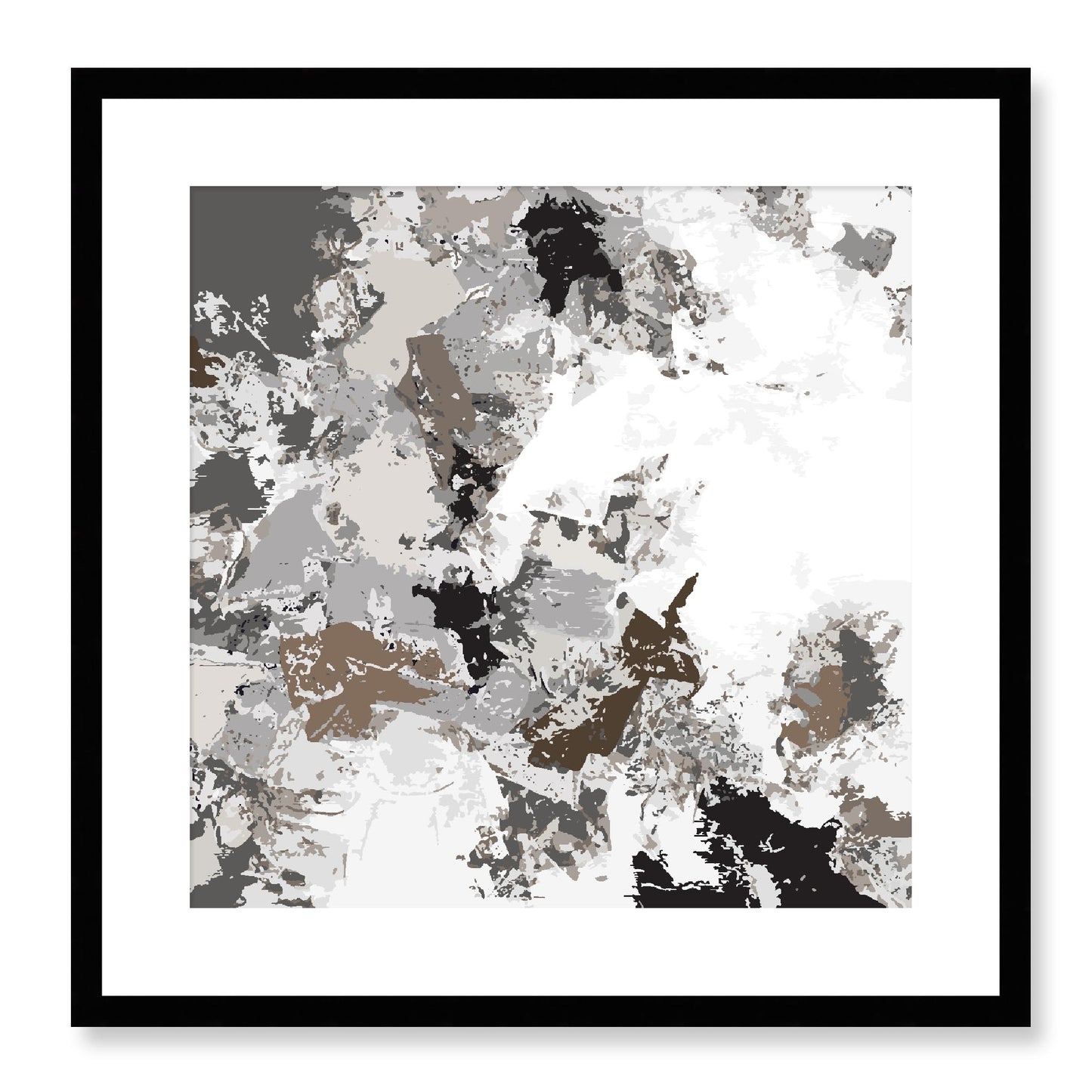 Framed Graphic Art Print, White Mat - 8x8 12x12 16x16 20x20 24x24 28x28 inches | FPS-1171-7695, Prints, Graphic art, Black Frame, 51 x 51 cm ,20 x 20 inches