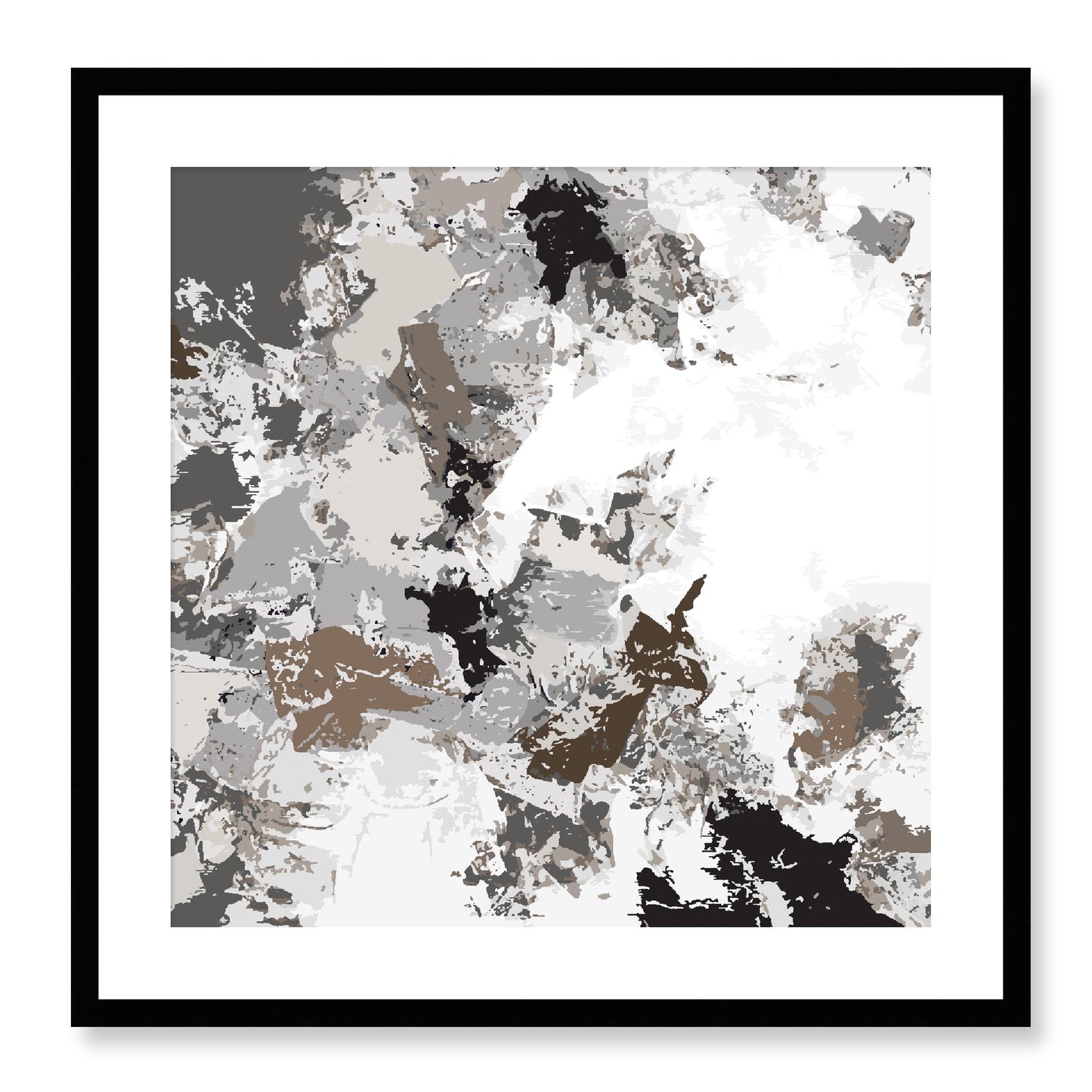 Framed Graphic Art Print, White Mat - 8x8 12x12 16x16 20x20 24x24 28x28 inches | FPS-1171-7695, Prints, Graphic art, Black Frame, 61 x 61 cm ,24 x 24 inches