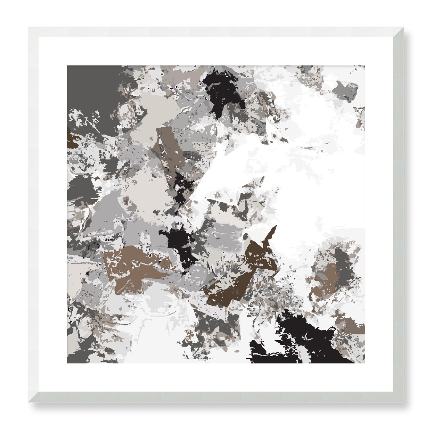 Framed Graphic Art Print, White Mat - 8x8 12x12 16x16 20x20 24x24 28x28 inches | FPS-1171-7695, Prints, Graphic art, White Frame, 61 x 61 cm ,24 x 24 inches