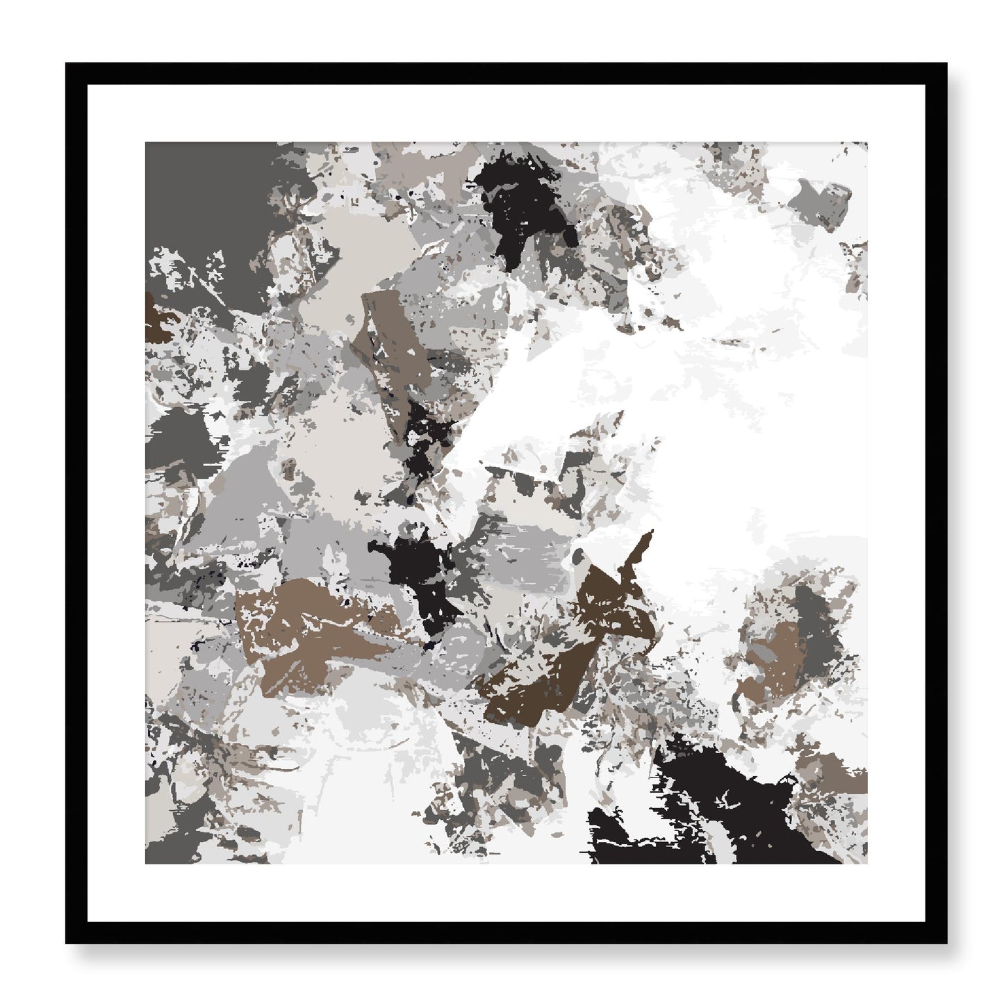 Framed Graphic Art Print, White Mat - 8x8 12x12 16x16 20x20 24x24 28x28 inches | FPS-1171-7695, Prints, Graphic art, Black Frame, 71 x 71 cm ,28 x 28 inches
