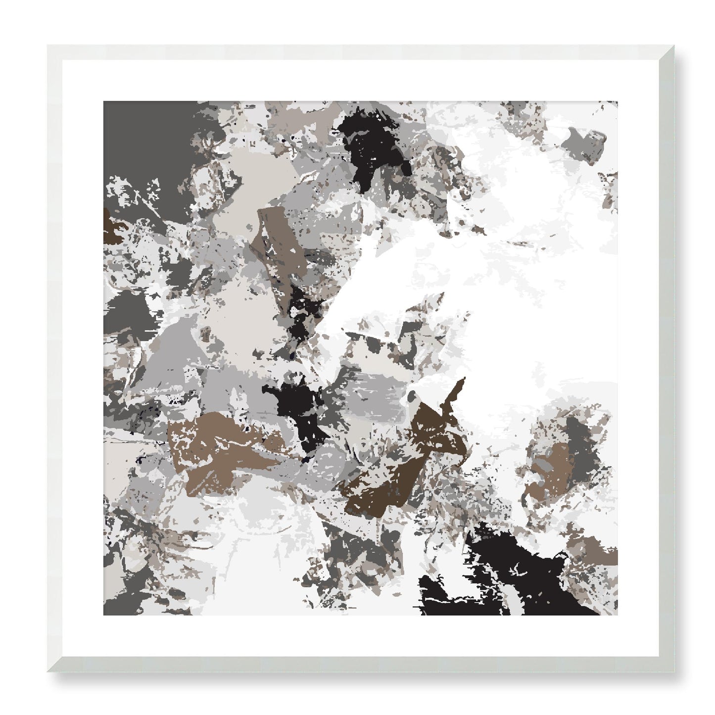 Framed Graphic Art Print, White Mat - 8x8 12x12 16x16 20x20 24x24 28x28 inches | FPS-1171-7695, Prints, Graphic art, White Frame, 71 x 71 cm ,28 x 28 inches