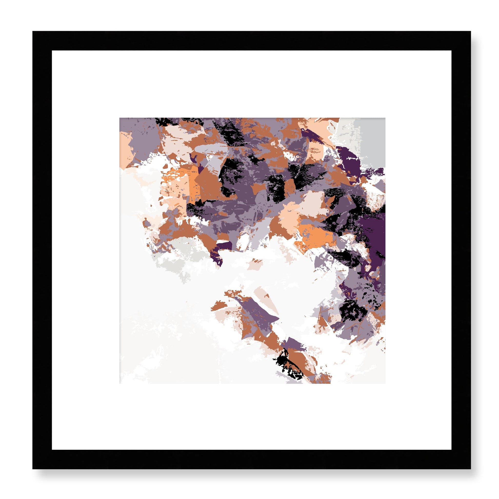 Framed Graphic Art Print, White Mat - 8x8 12x12 16x16 20x20 24x24 28x28 inches | FPS-1181-7693, Prints, Graphic art, Black Frame, 30 x 30 cm ,12 x 12 inches